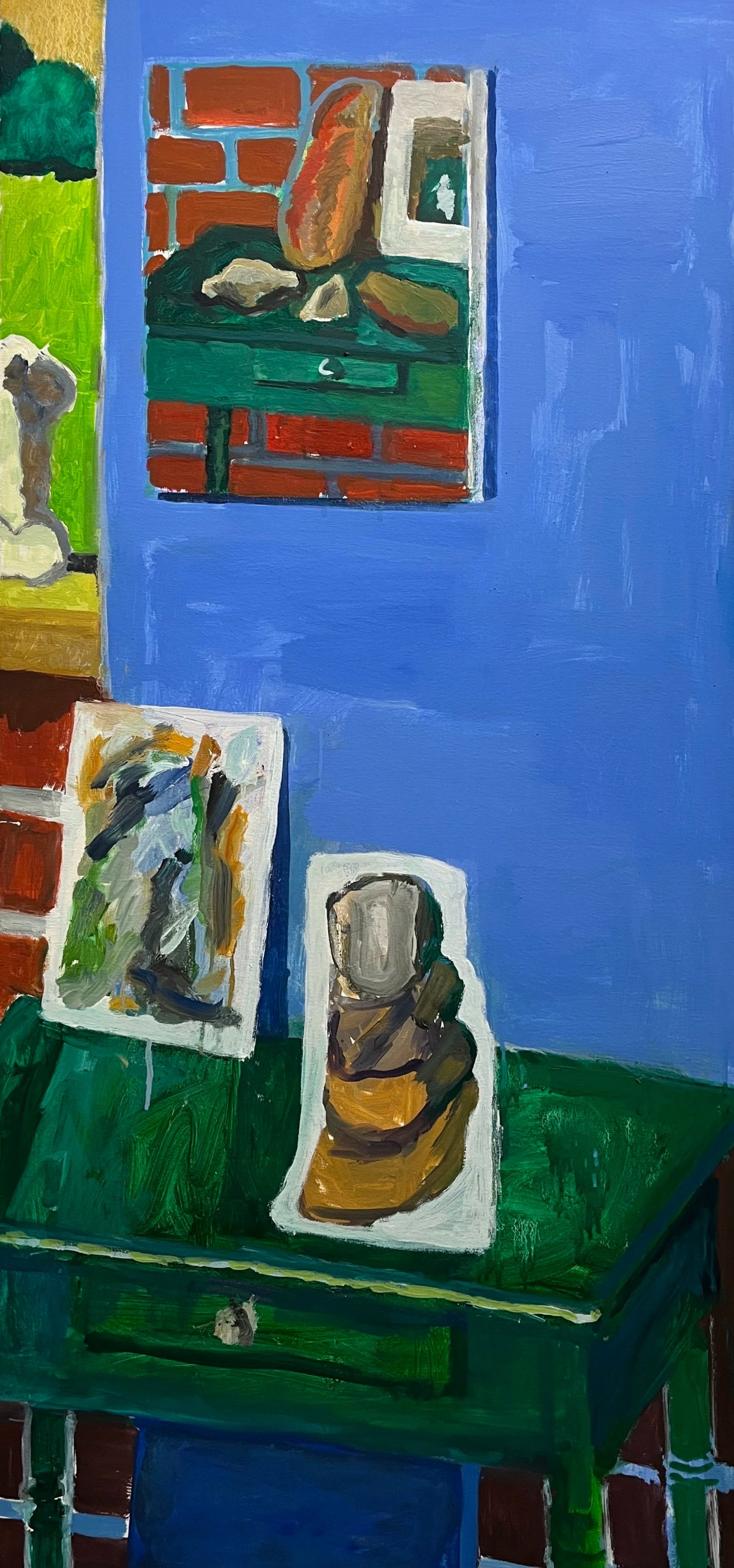 Driftwood with a Painting of Driftwood, 48 x 24", o/c, 2024