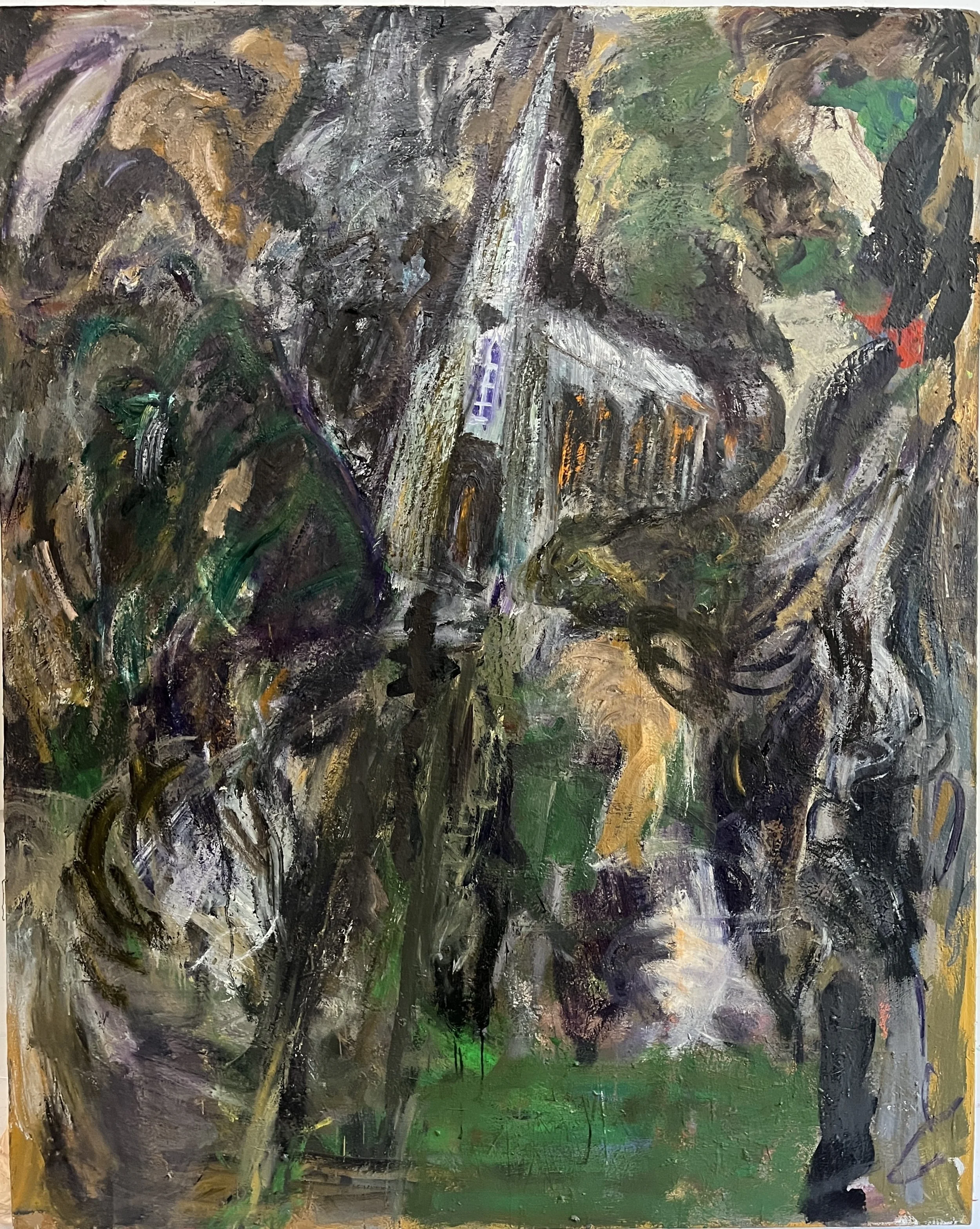 Church in Bodega #1, 60 x 48", Oil on Canvas, 2022-23