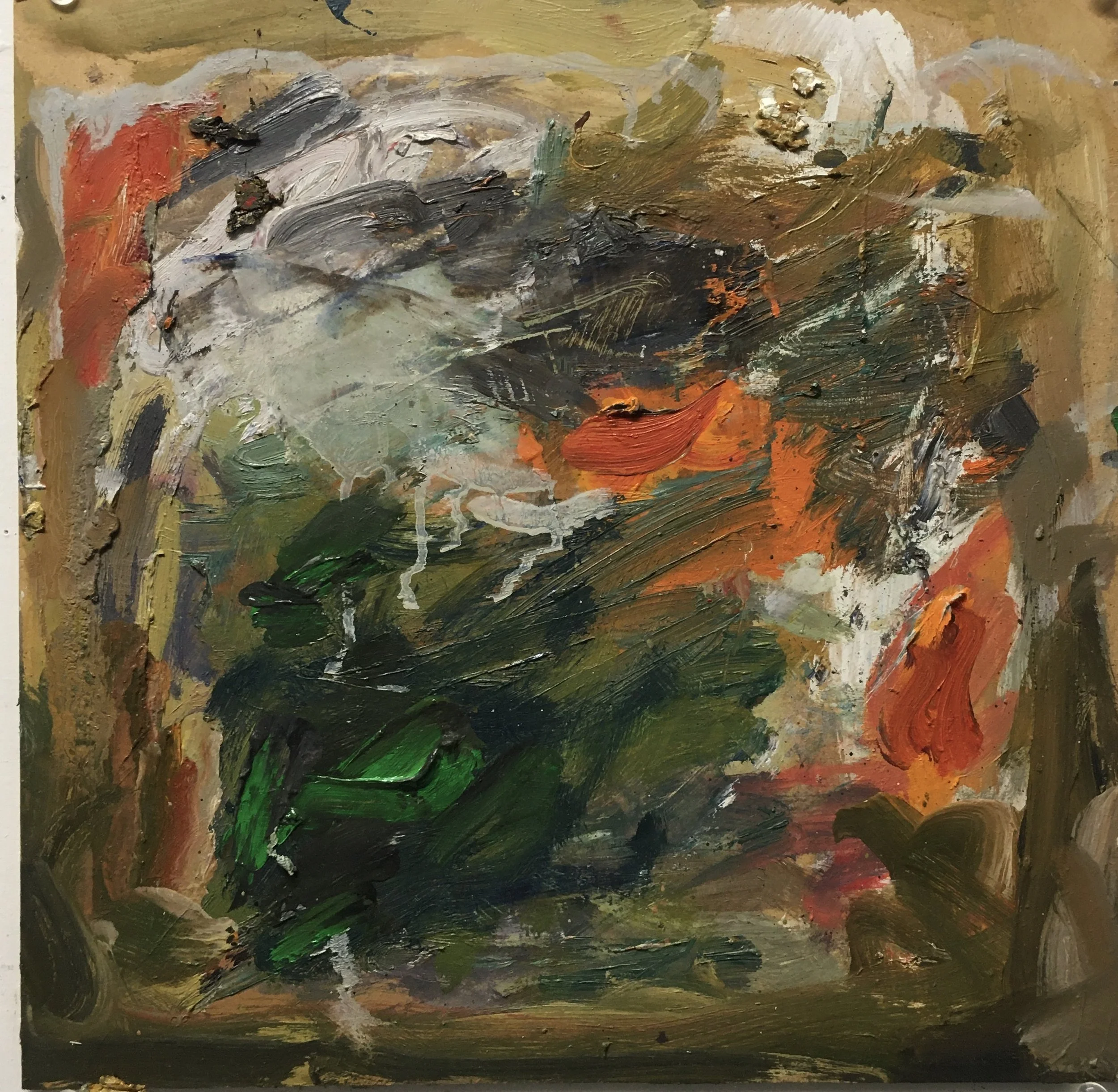 Small Abstraction, 12 x 12", Oil on Board, 2019