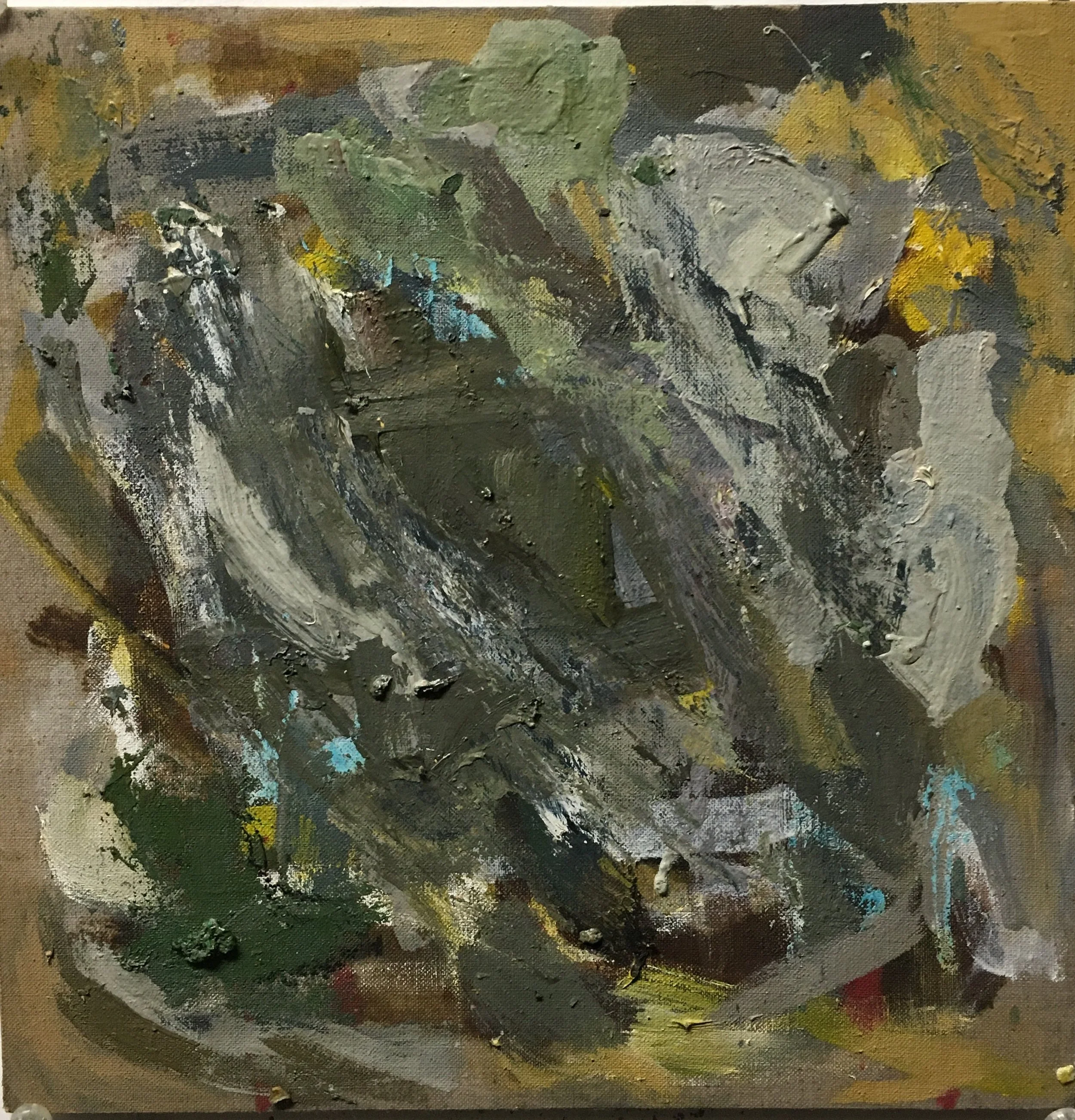 Small Abstraction, 10 x 10", Oil on Board, 2020