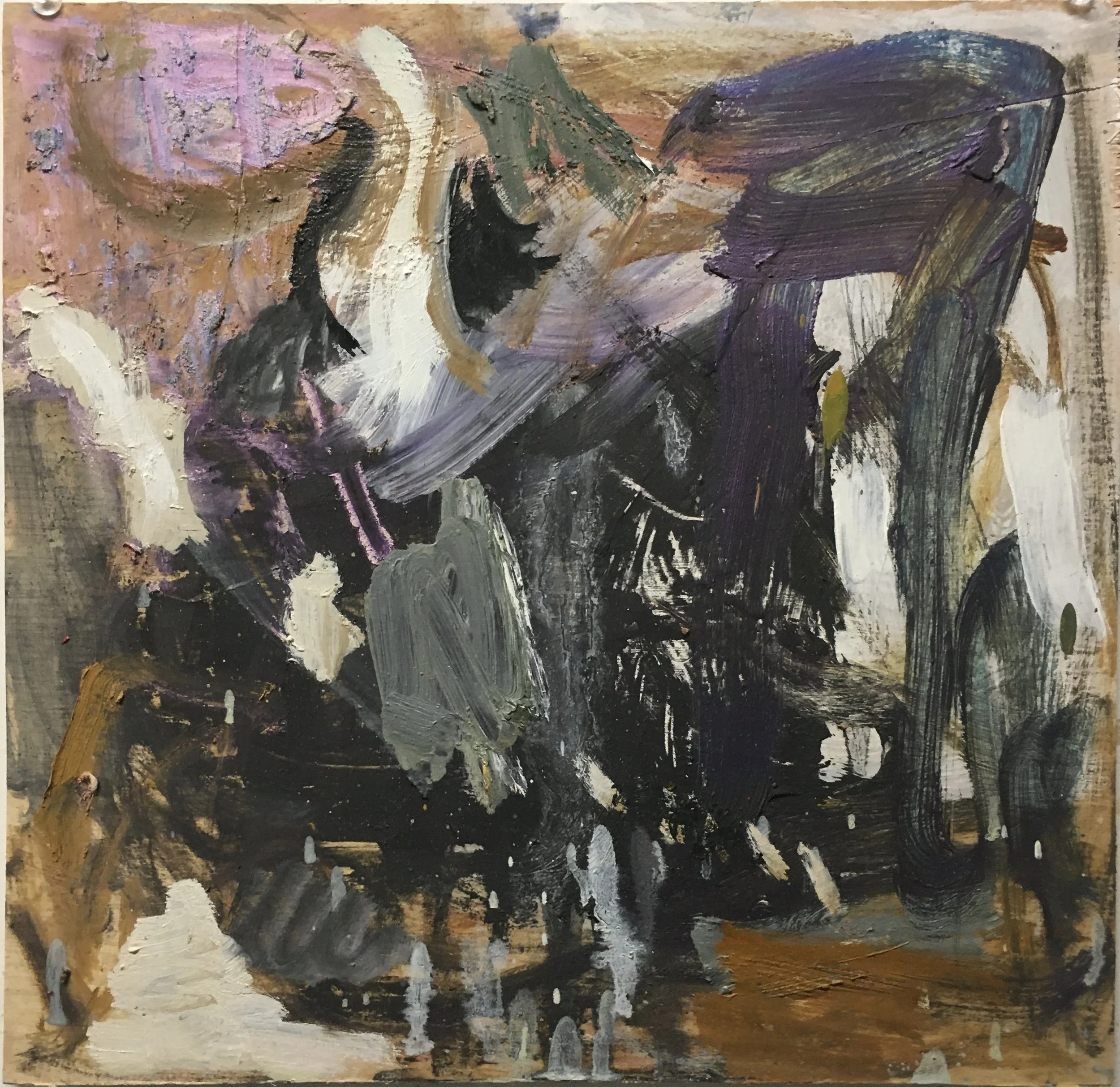 Small Abstraction, 12 x 12", Oil on Board, 2019
