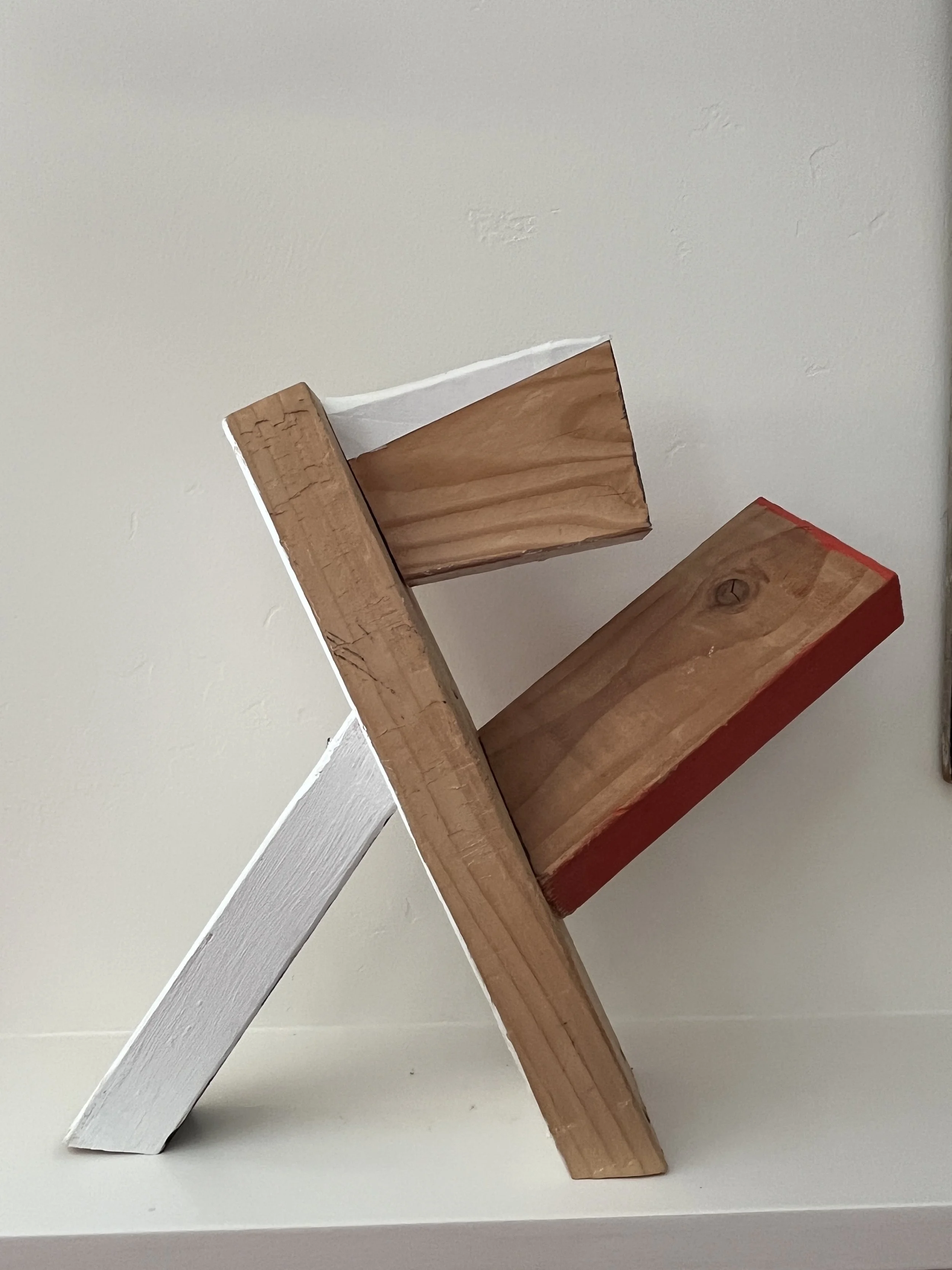 SETI Project, 13 x 9 x 3, Painted Wood,  2023