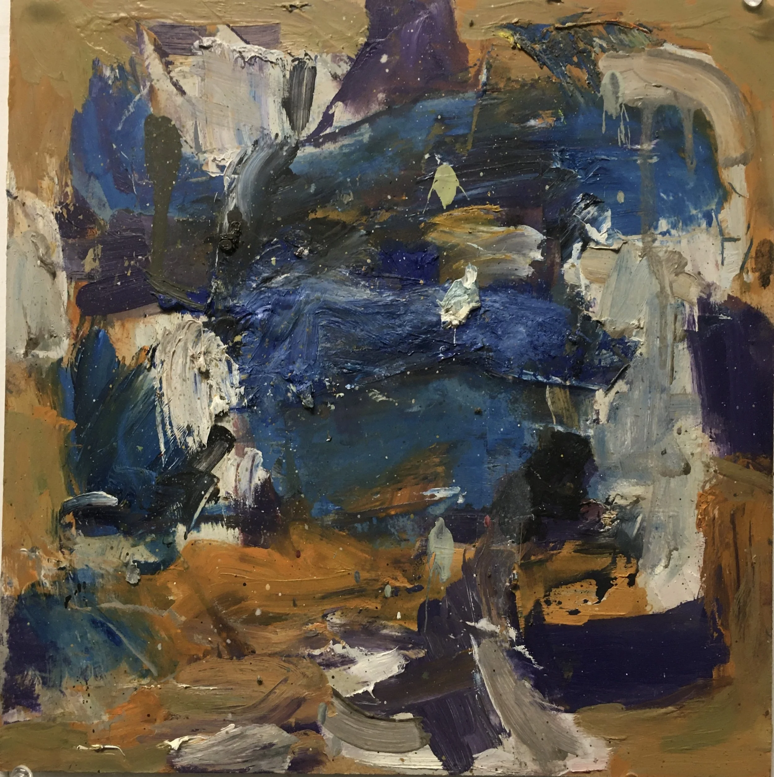 Small Abstraction, 12 x 12", Oil on Board, 2019