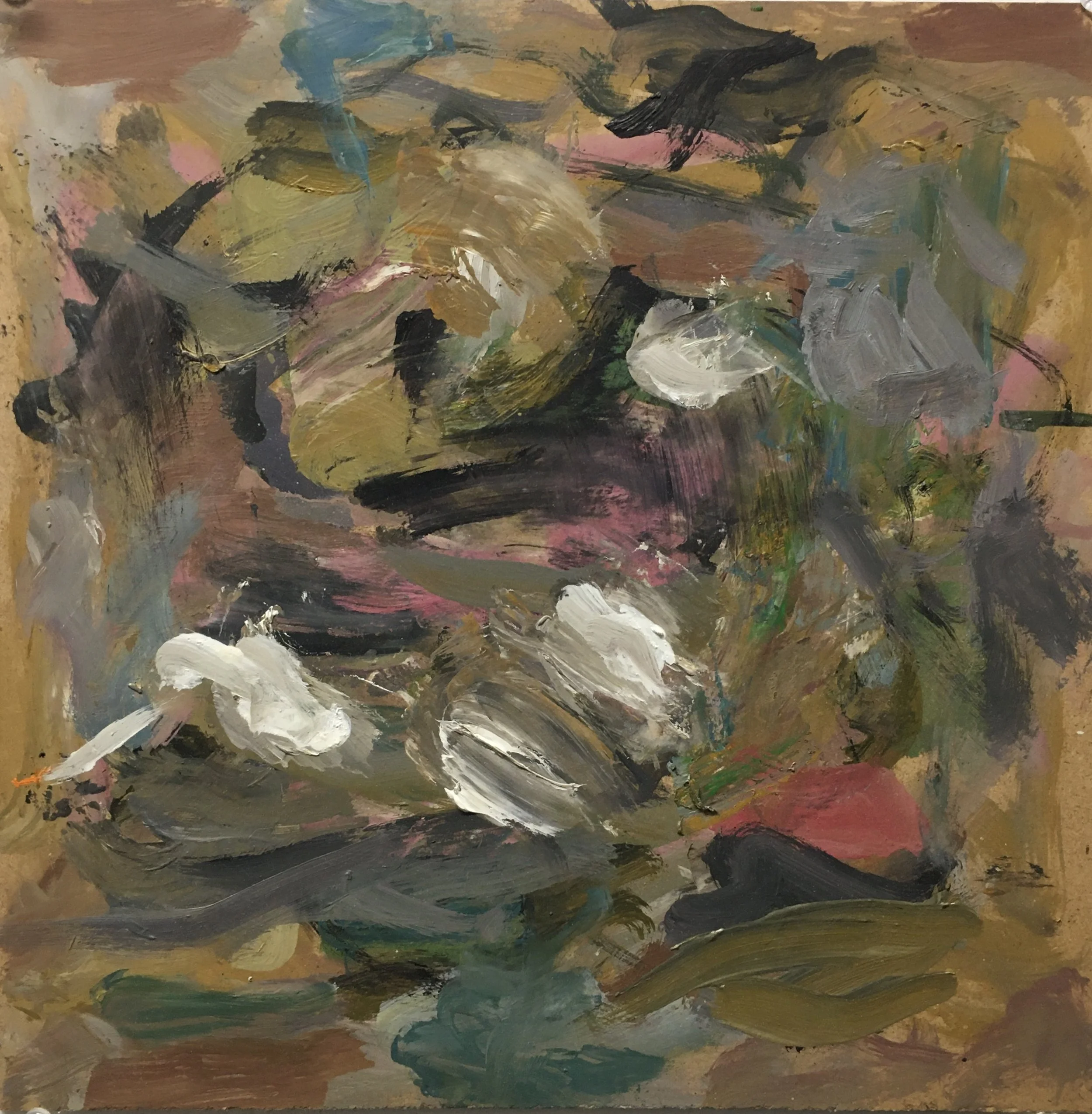 Small Abstraction, 12 x 12", Oil on Board, 2019