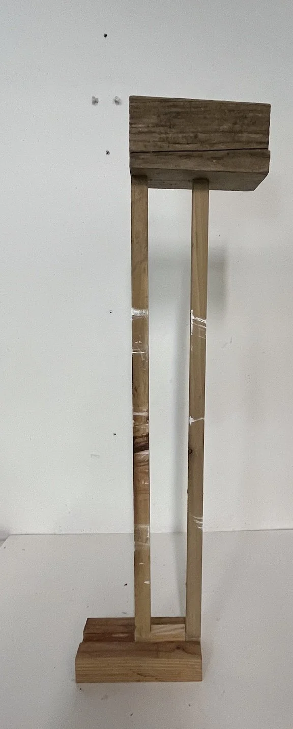 Cliff, 32 x 12 x 4, Wood & Paint, 2025
