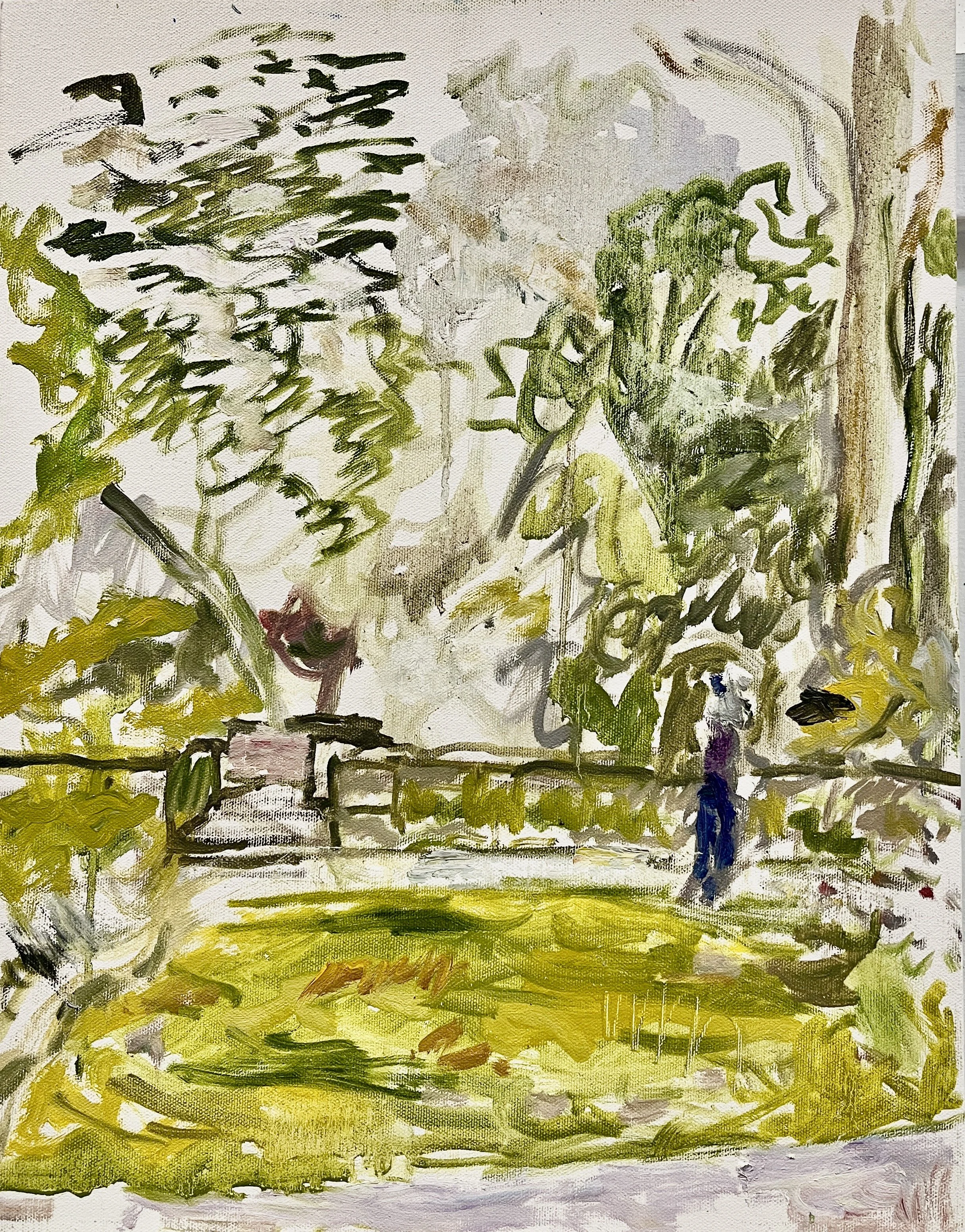 Walking in the Arboretum, 18 x 14, 2026 