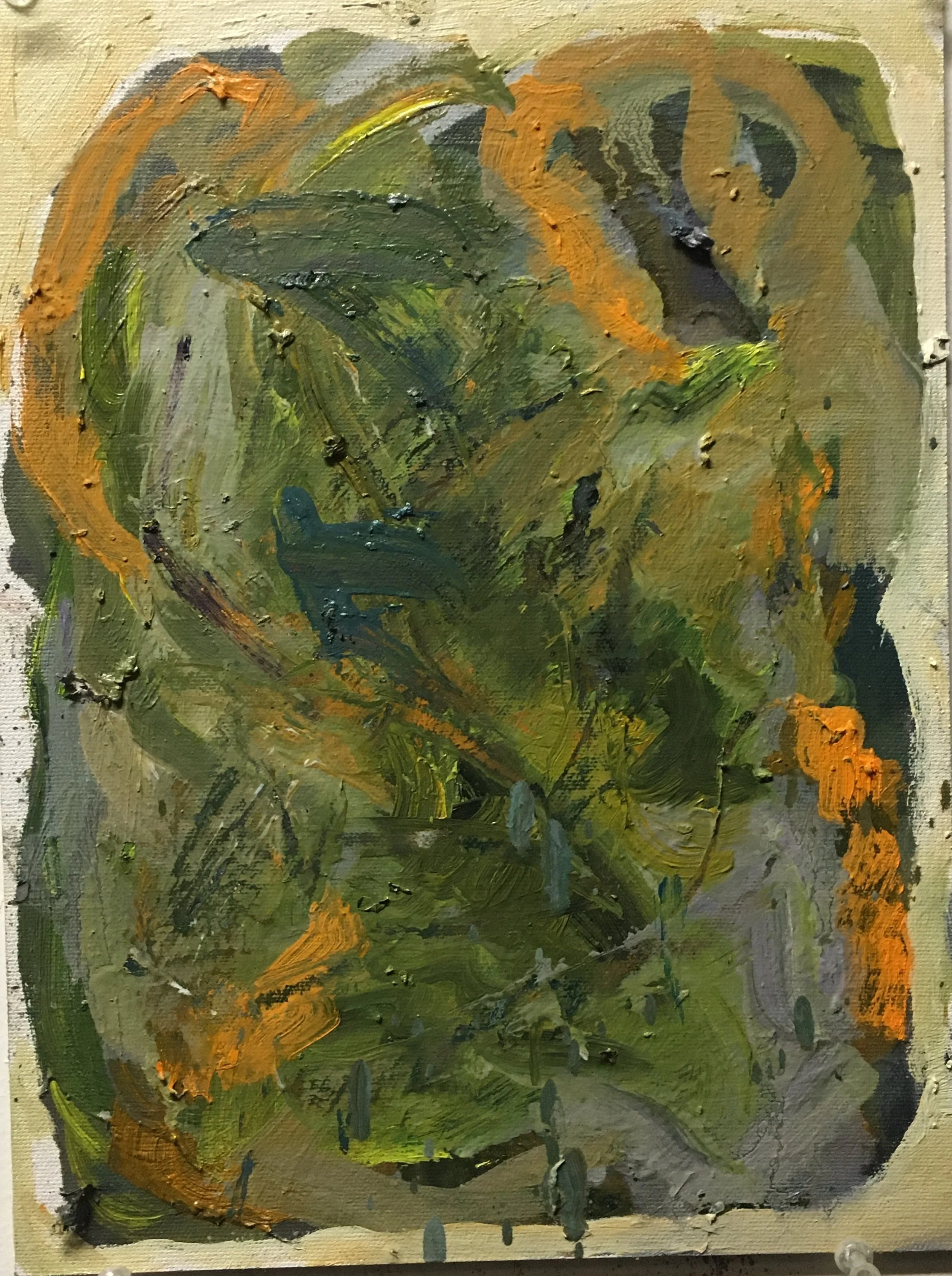 Small Abstraction, 12 x 9", Oil on Board, 2019