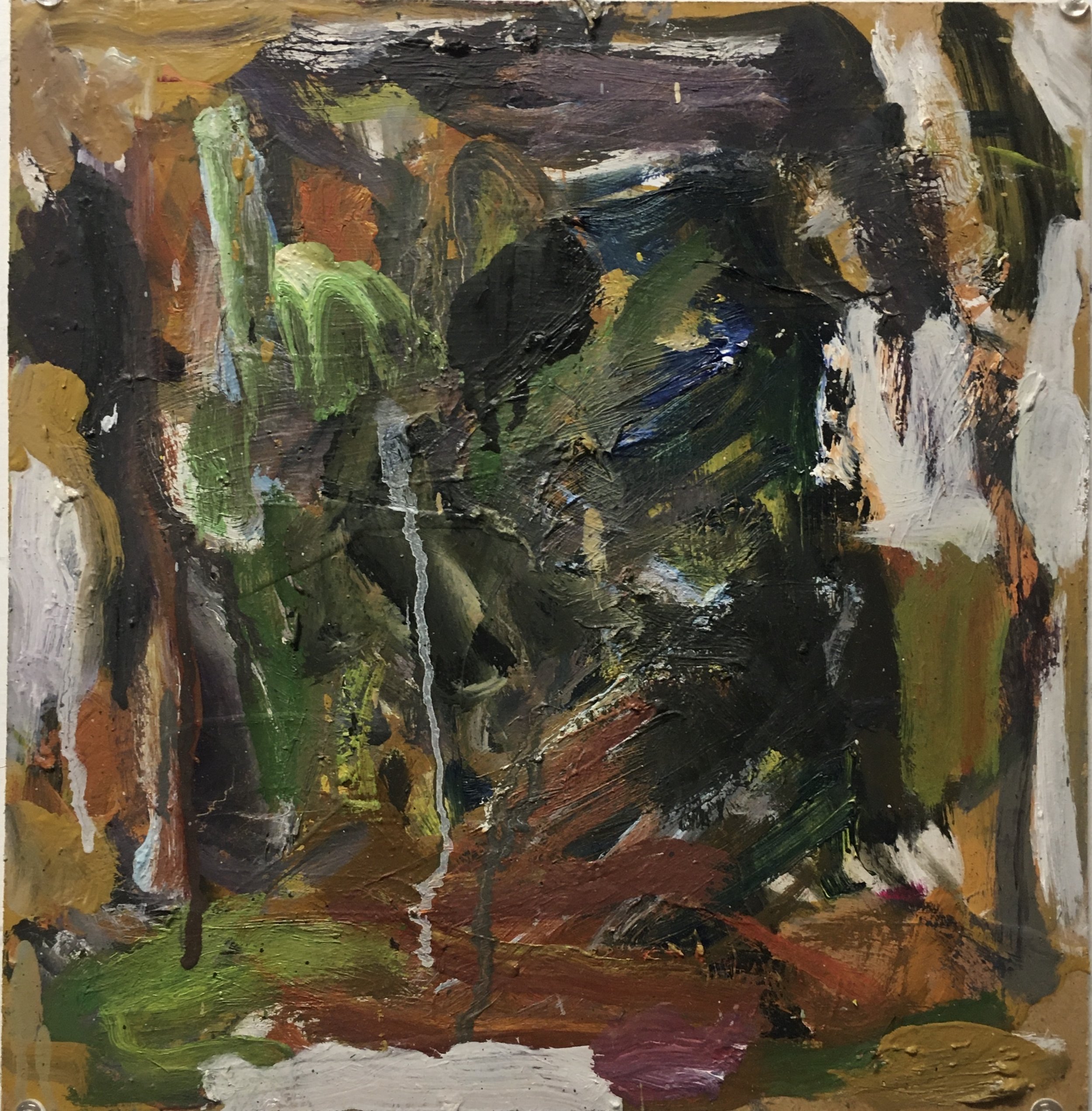 Small Abstraction, 12 x 12", Oil on Board, 2019