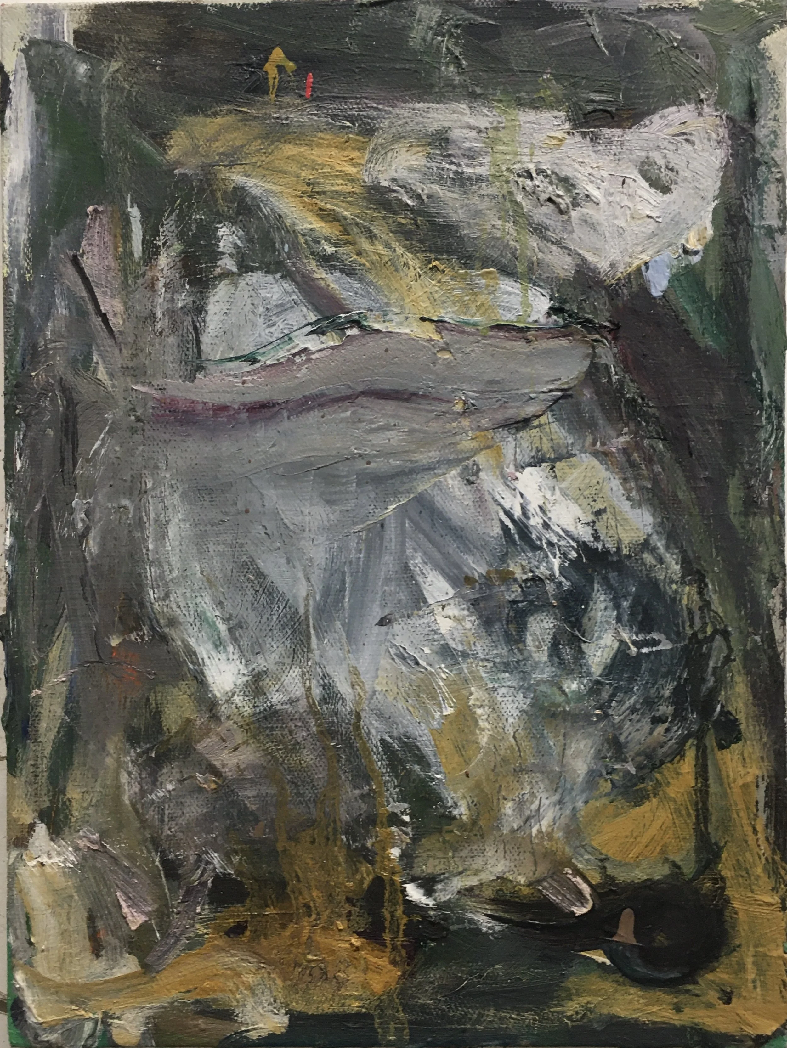 Small Abstraction, 12 x 9", Oil on Board, 2019