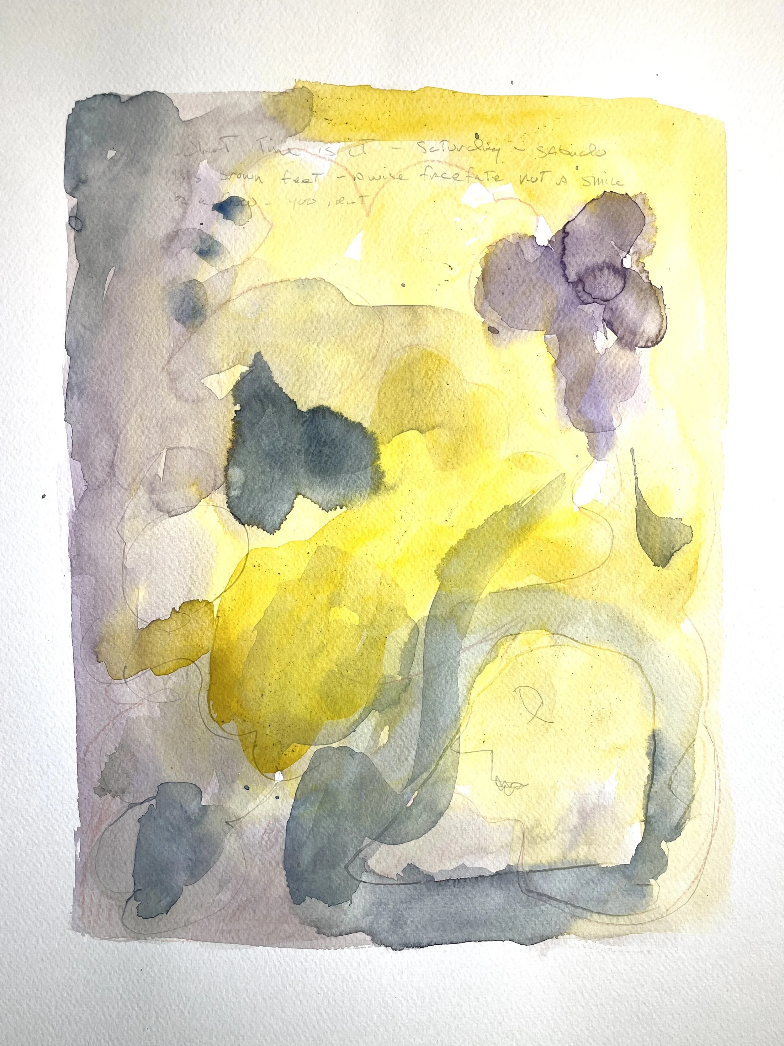 Saturday a Long Time Ago, 15 x 11",  Watercolor and Graphite, 2026
