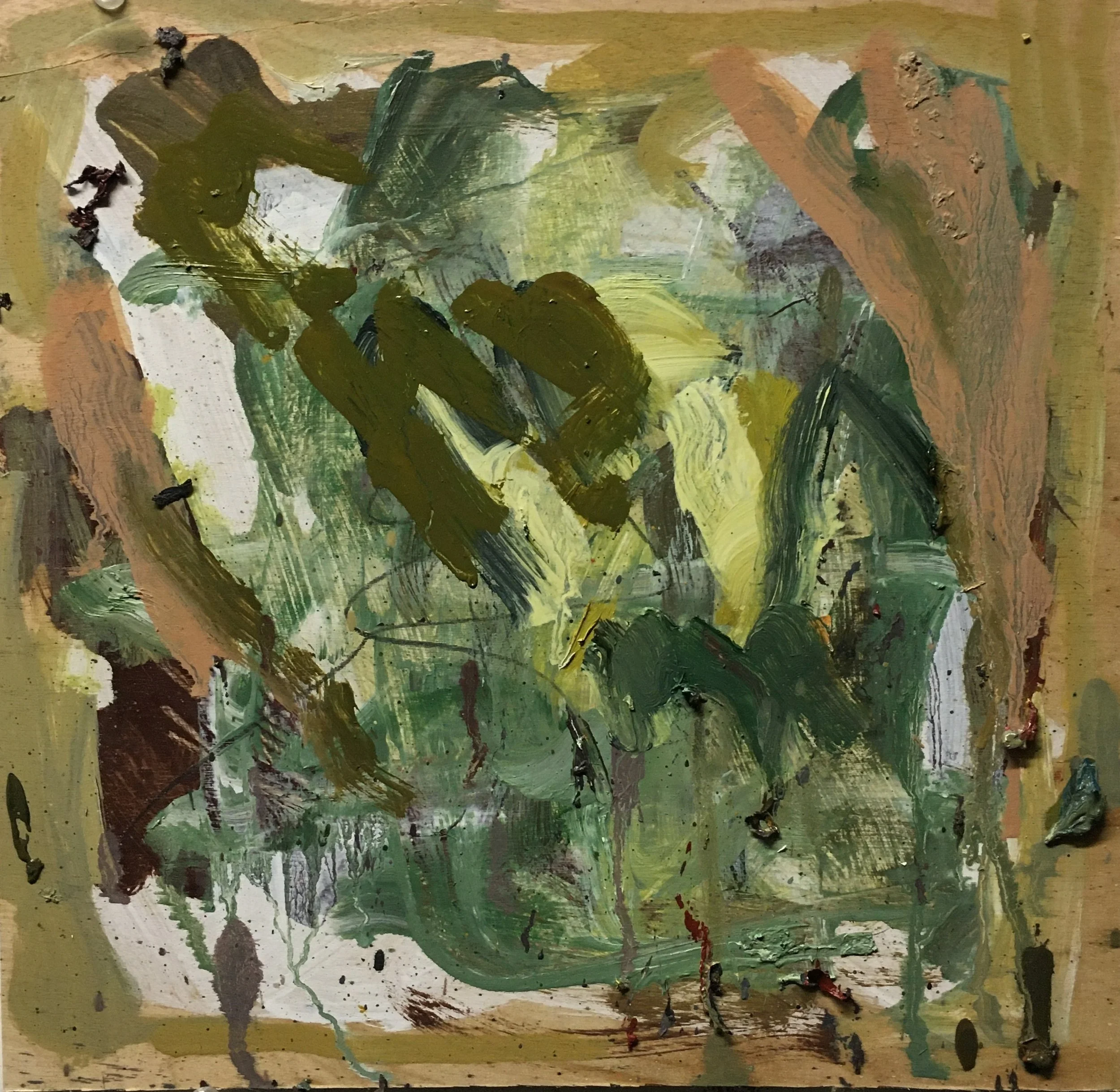 Small Abstraction, 12 x 12", Oil on Board, 2020