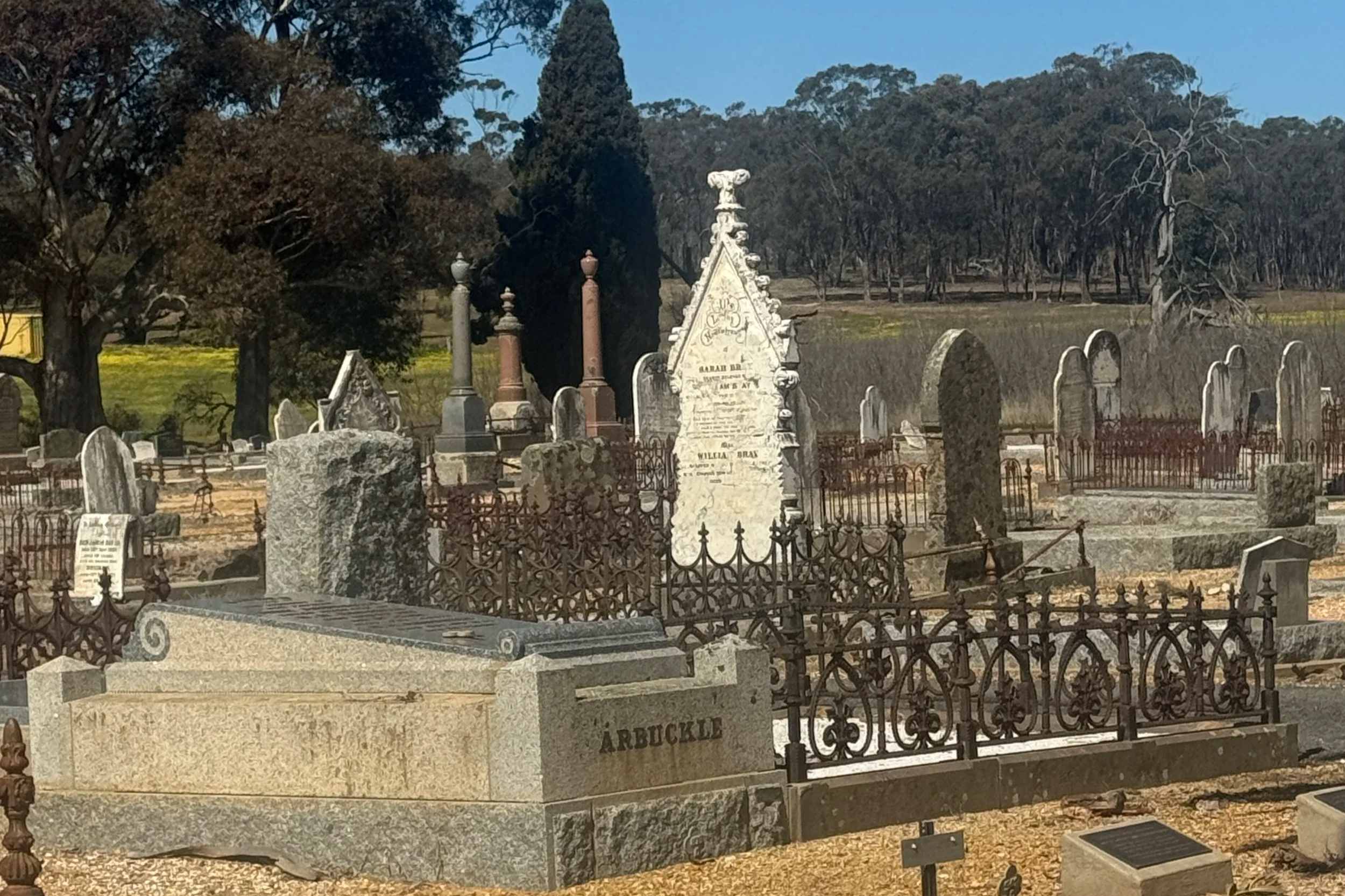 Historic gravestones and memorials St Arnaud Cemetery