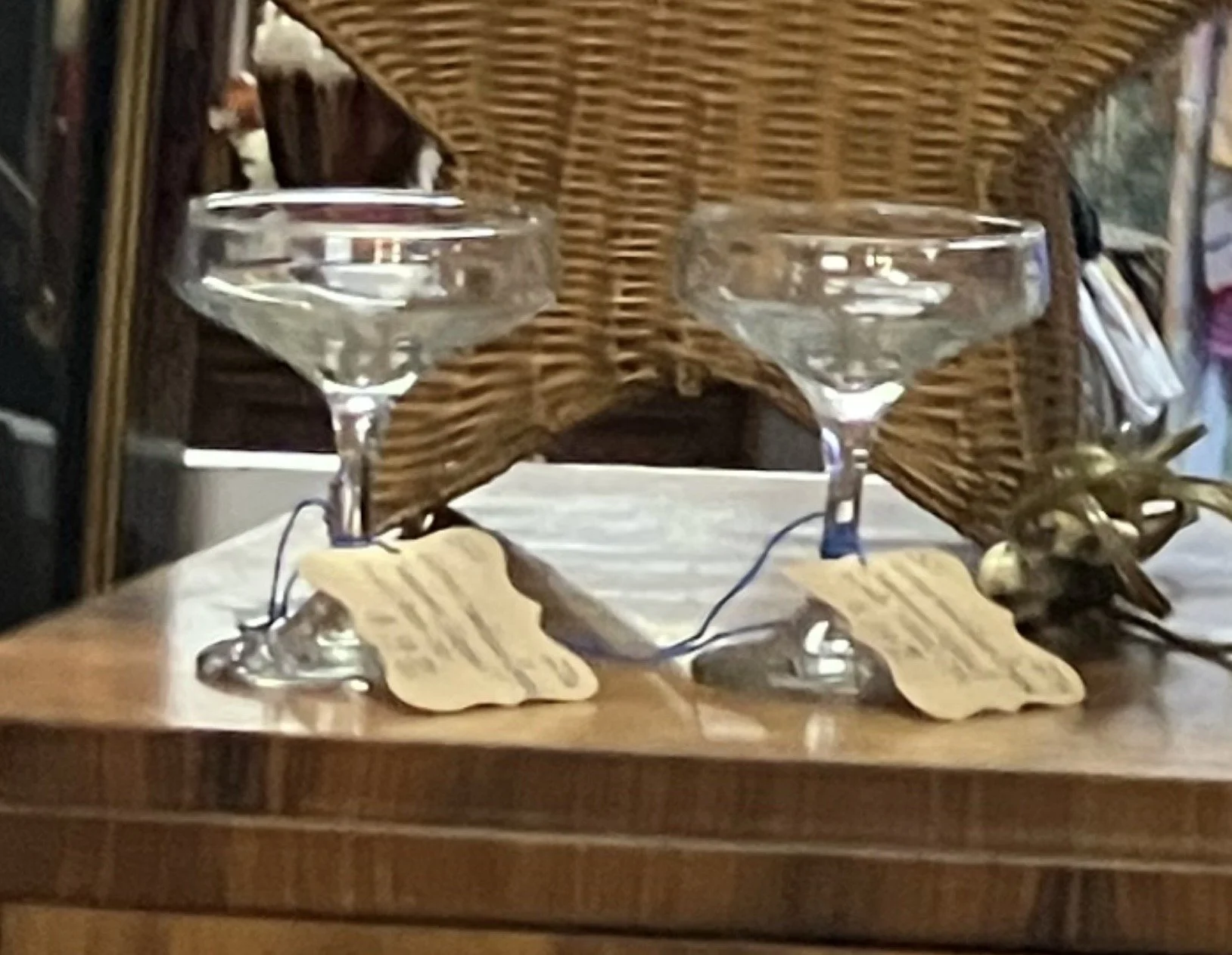 Vintage Handblown Crystal Champagne/Cocktail Glasses