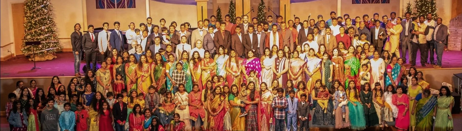 Group photo of Charlotte Telugu Christian Community.
