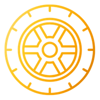 A yellow circular object, possibly a coin or a badge, with a subtle design or symbol in the center.