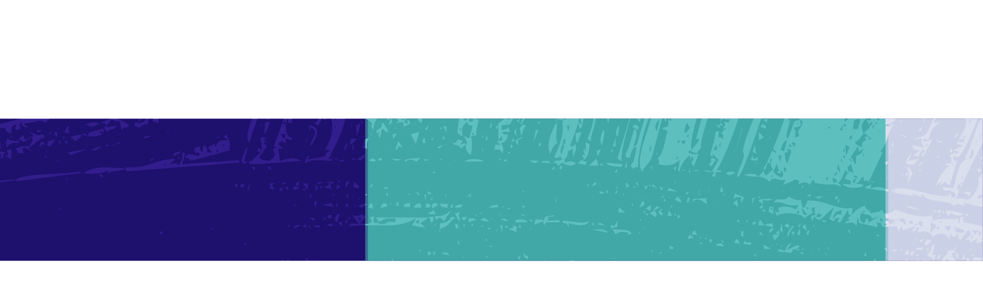 Stylized graphic with three rectangles colored dark blue, teal, and light gray on a black background.