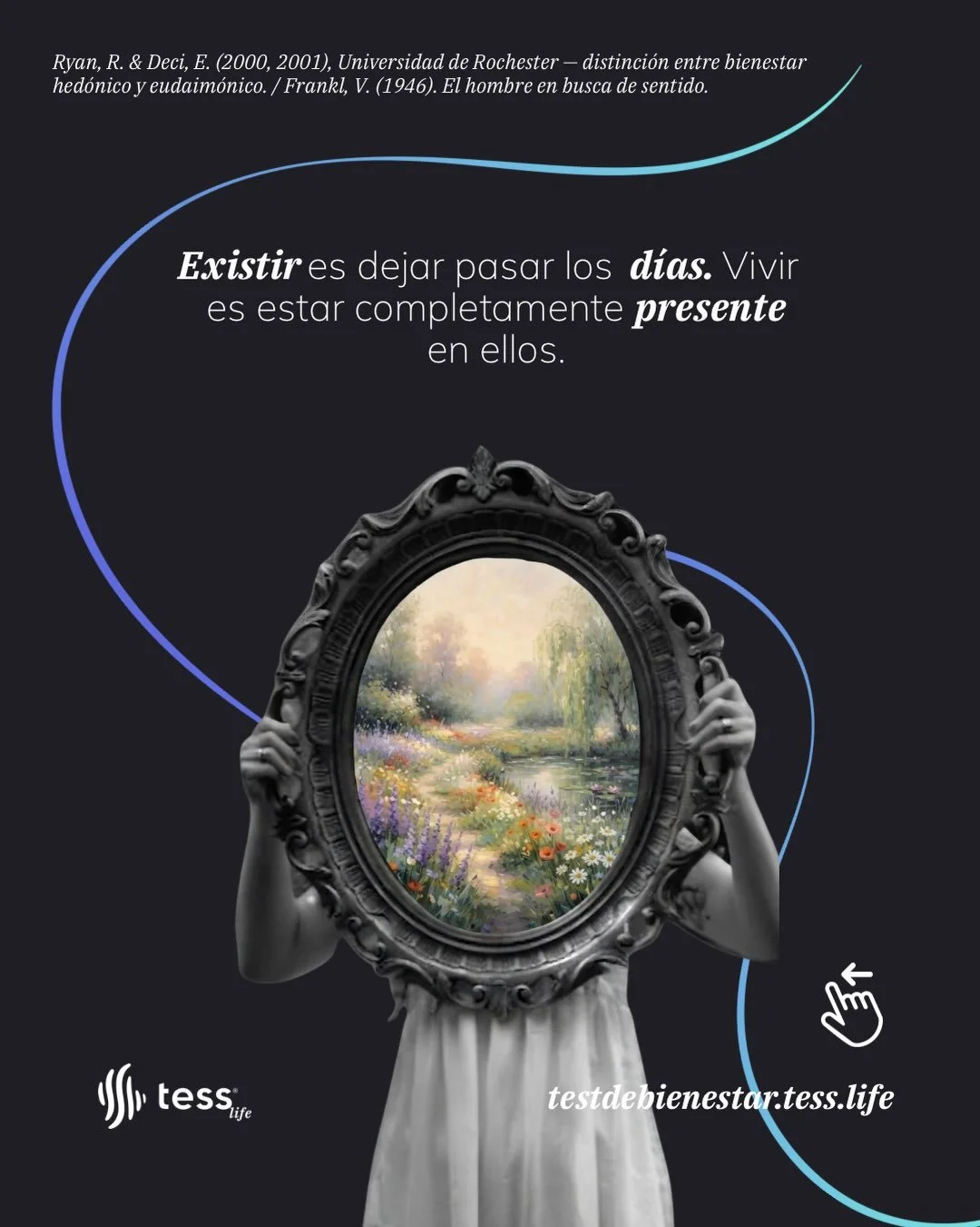 testdebienestar.tess.life

Hay d&iacute;as en los que cumples todo el calendario y terminas con la sensaci&oacute;n de no haber vivido nada.

Y hay d&iacute;as simples, sin nada memorable, que se sienten completos.

El bienestar que se siente en el m