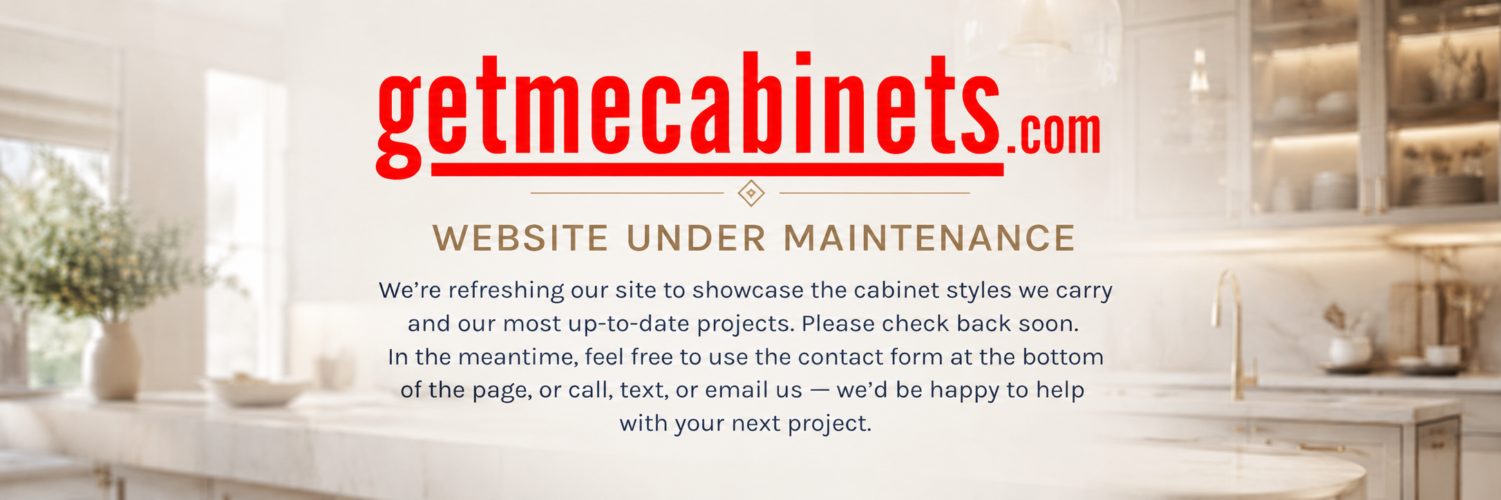 getmecabinets under maintenance image