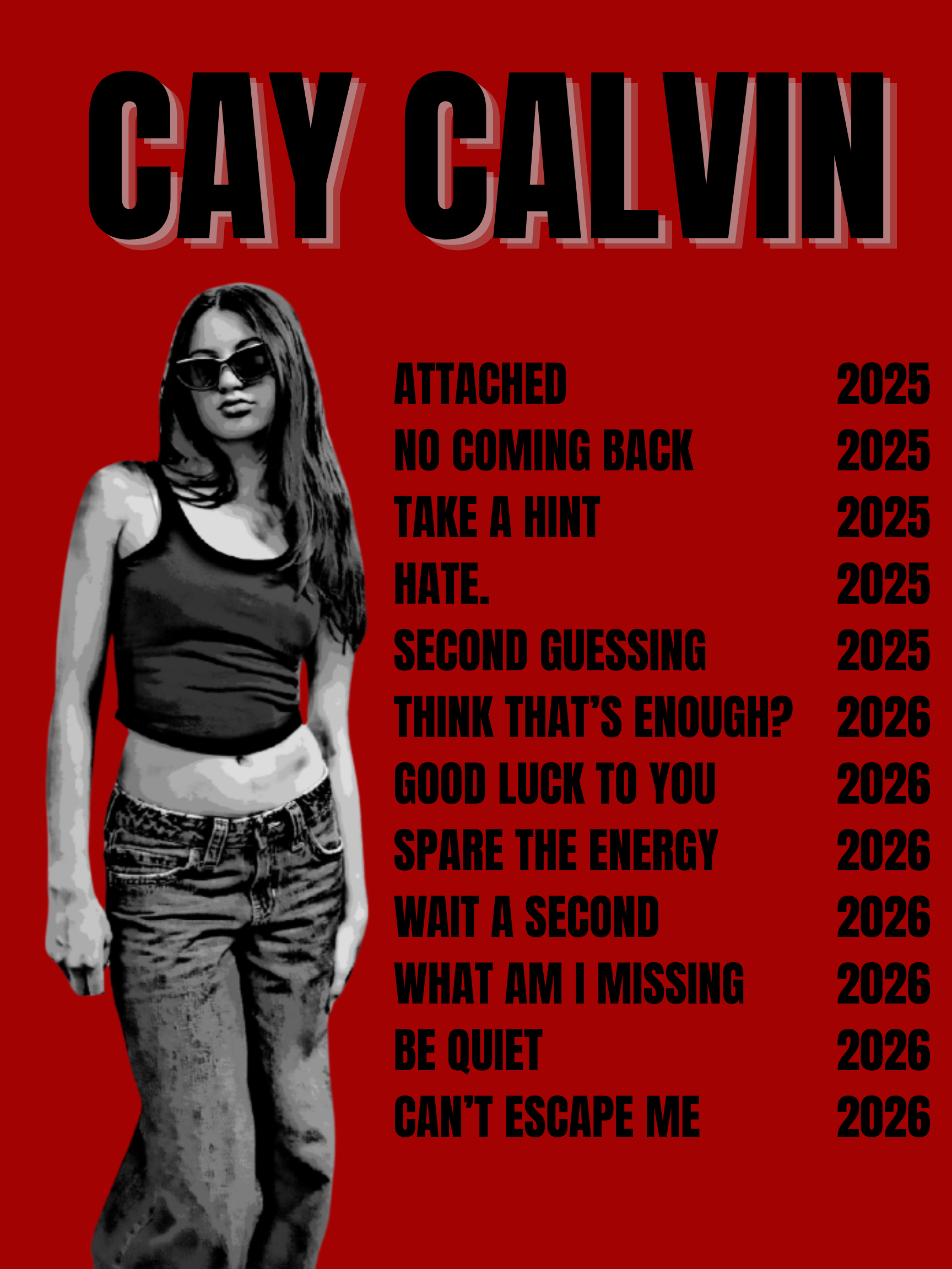 CAY CALVIN SIGNED POSTER