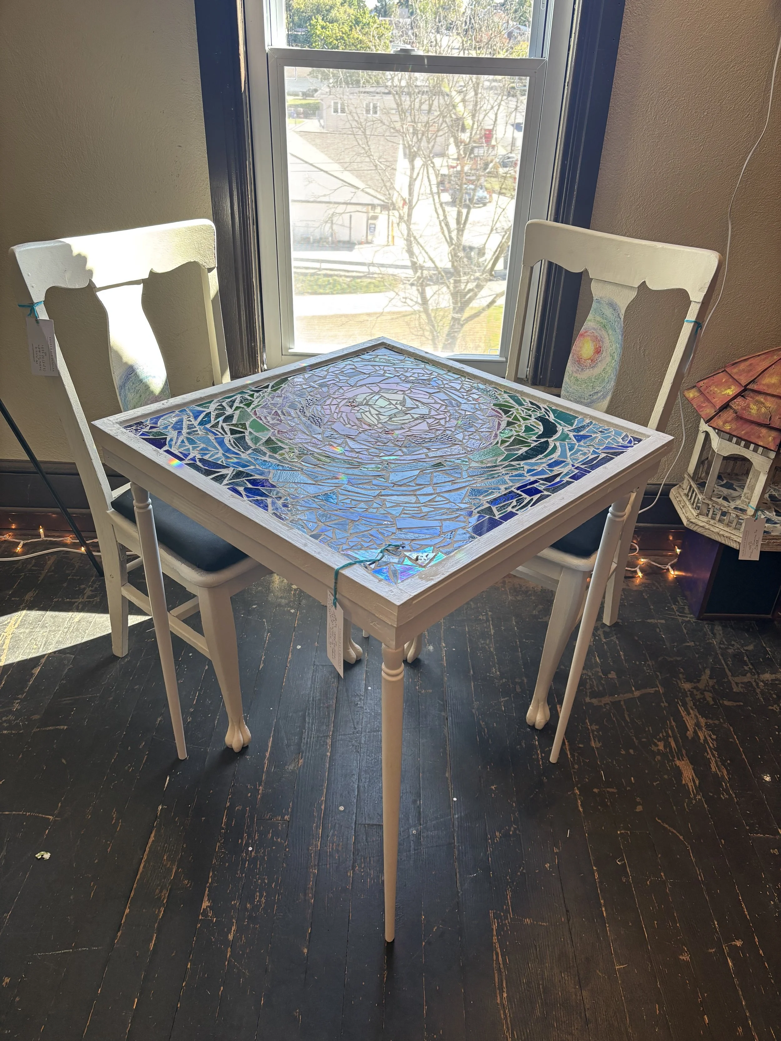 Water Lily Mosaic Bistro Set