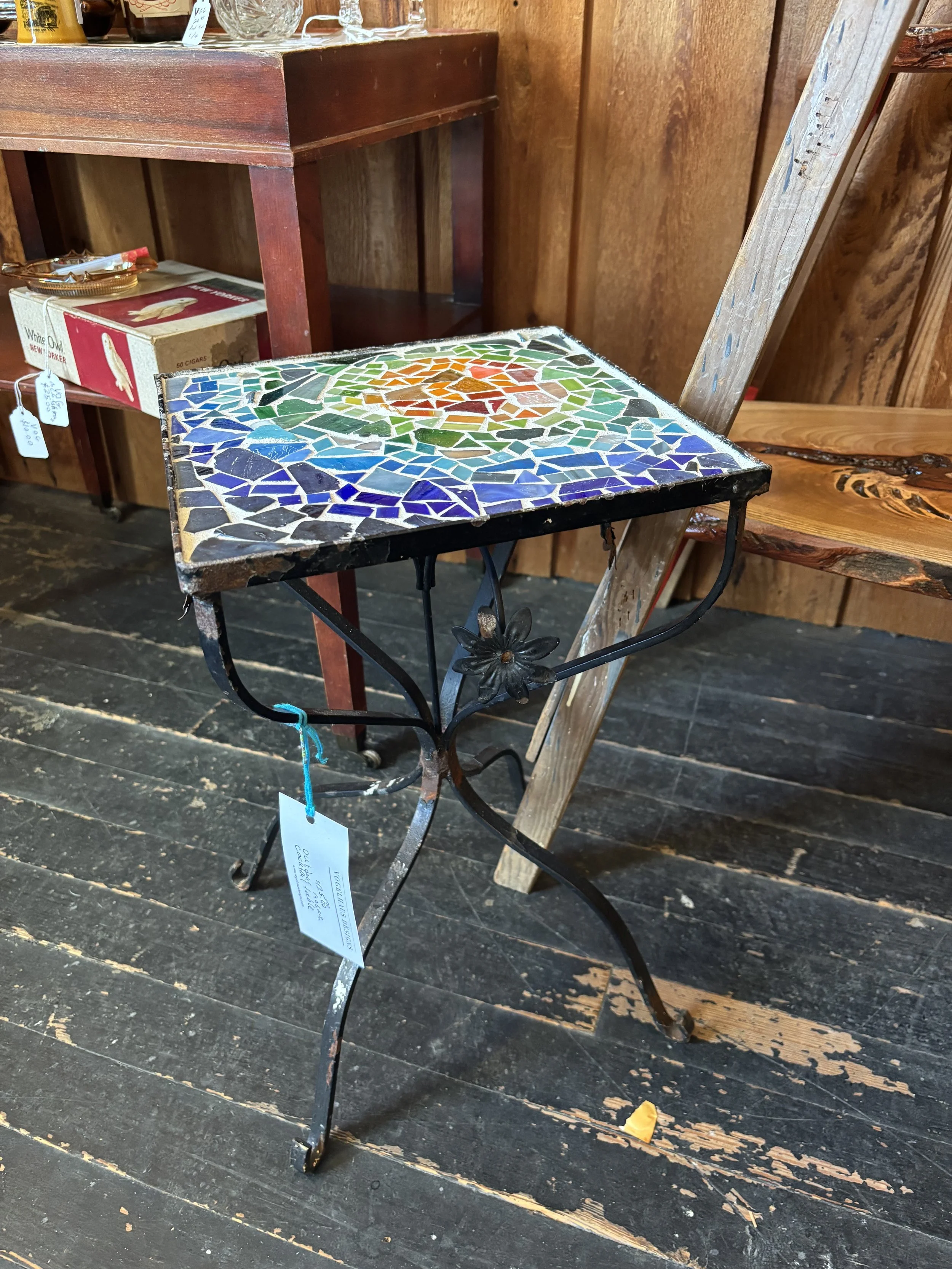 Small Outdoor Mosaic Martini Table