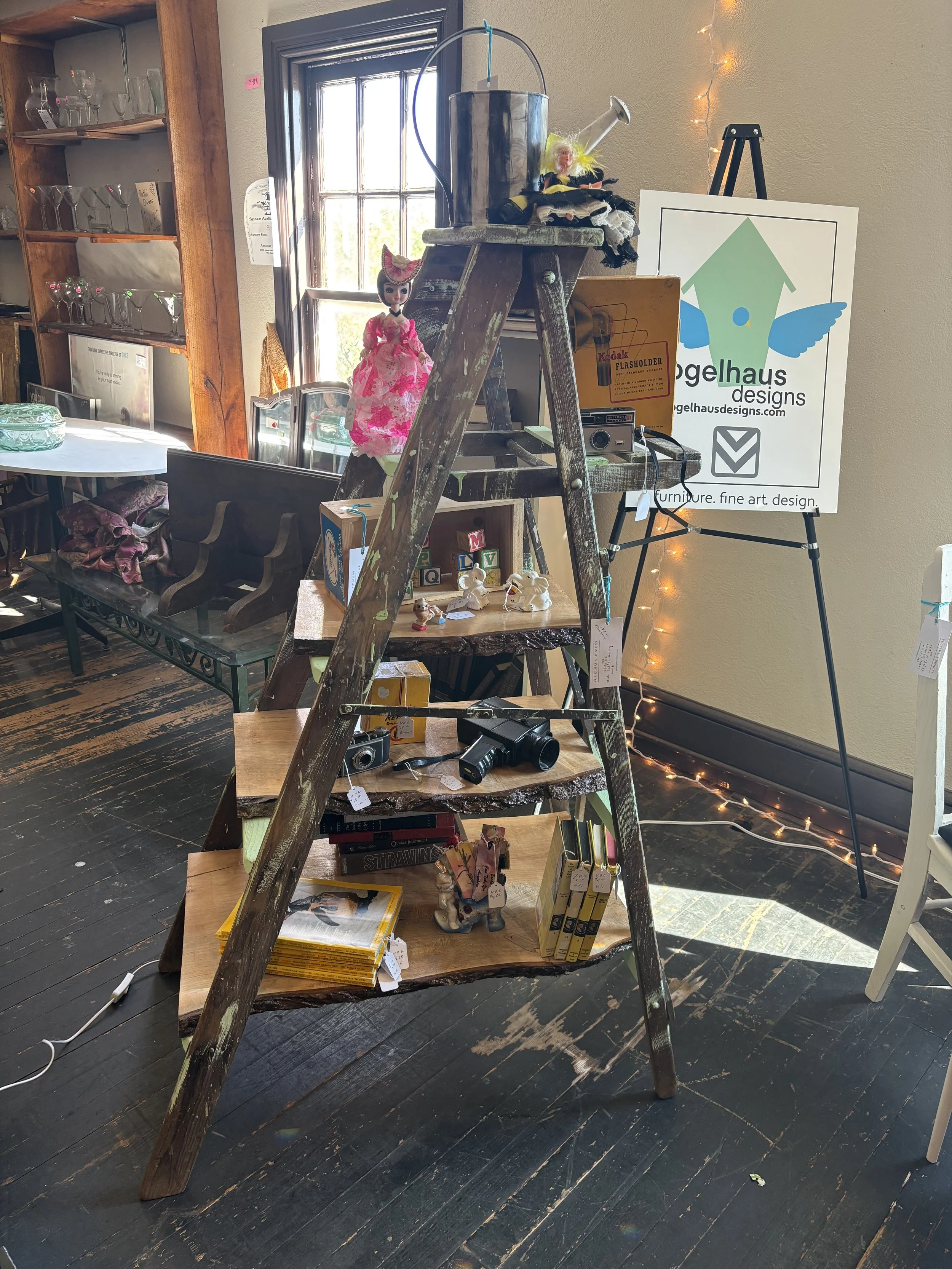 Mint Ladder Shelf
