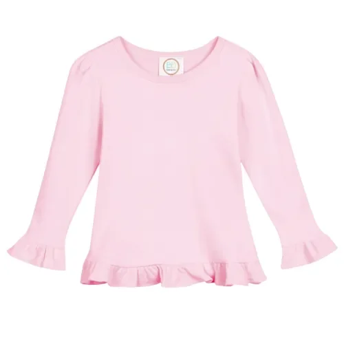 Girls Ruffle Long Sleeve T-Shirt
