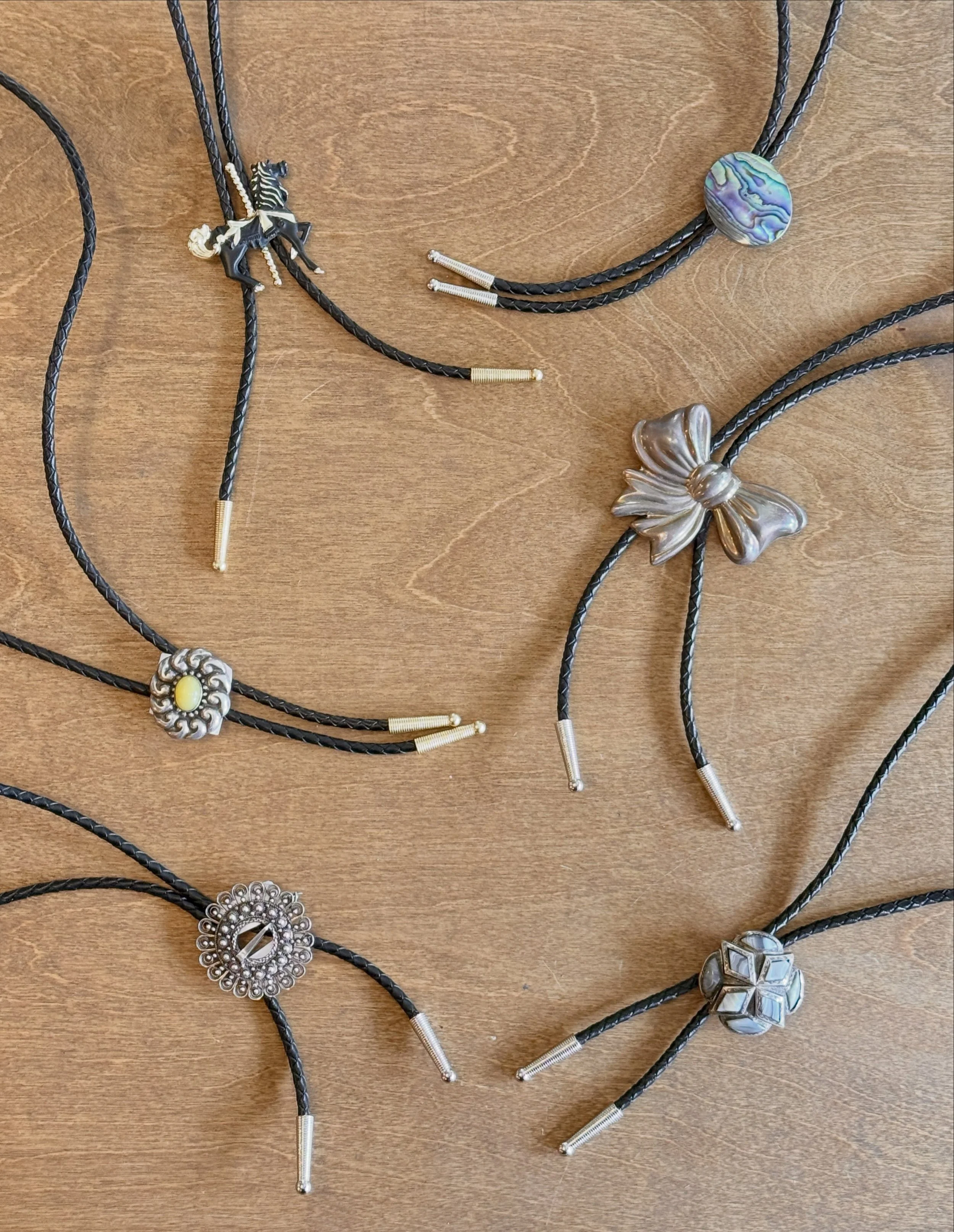 a very wise customer told us that a good brooch makes a good bolo tie! 

if you buy a sterling brooch, we&rsquo;ll send you home with a nice matching bolo string so you can yehaw etc🤠

#vintagefinds #dtk #bolotie