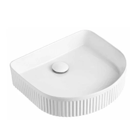 E-463 Fluted Half-Oval Countertop Basin