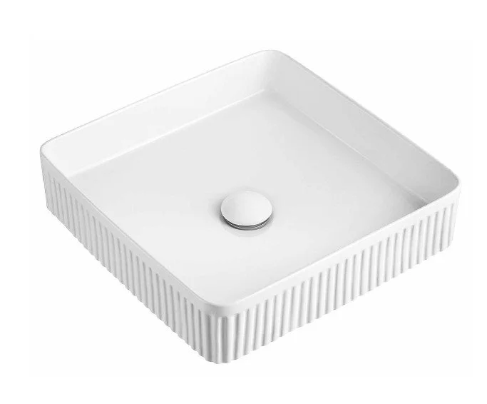 E-466 Fluted Square Countertop Basin