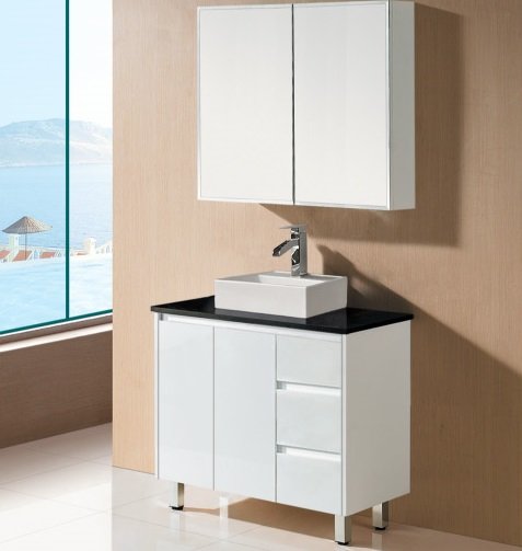 SHK17 Freestanding Vanity with Stone Top