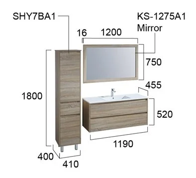 WH04 Wall Hung Drawer Vanity - image 10