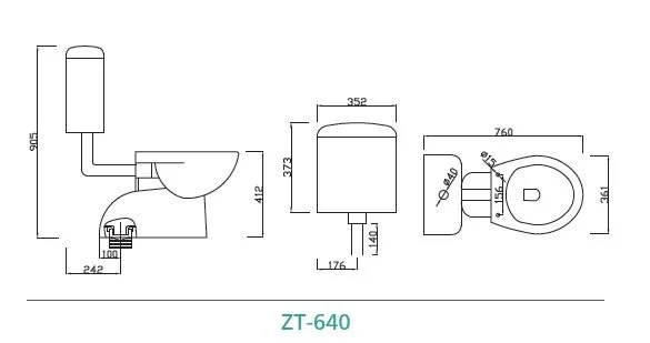Bonita Athena ZT640 Close-Coupled Toilet Suite - image 2