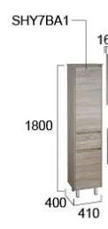 SHY7B Timber-Look Tallboy - dimensions drawing