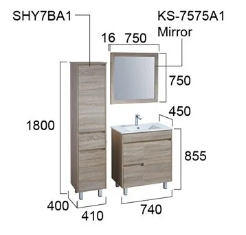 SHY05 Freestanding Vanity - image 9