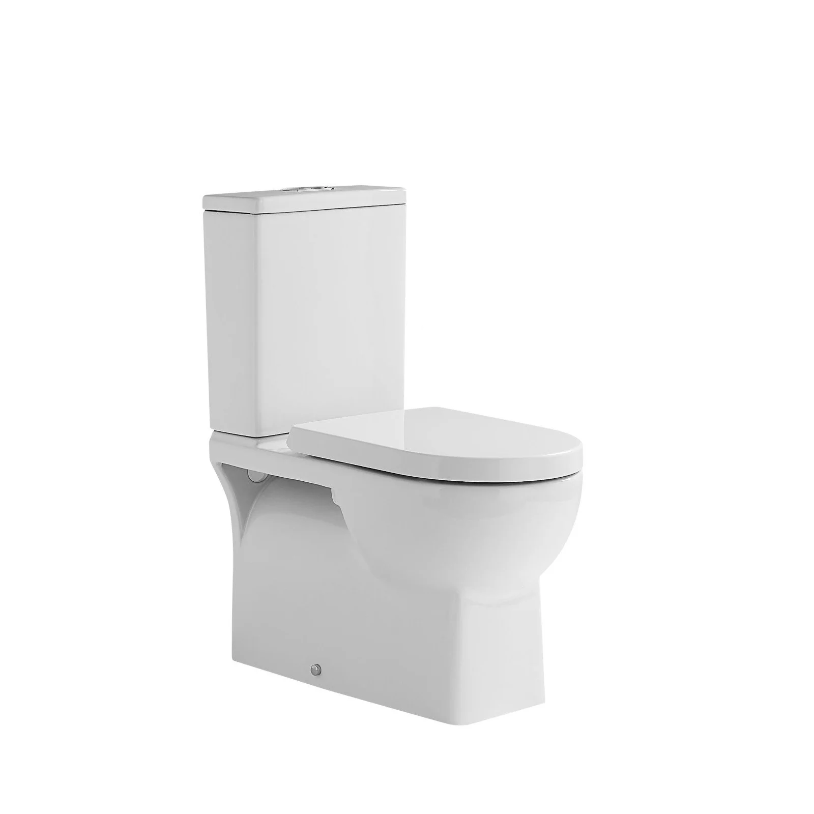 Bonita HT-DZ02 Rimless Back-to-Wall Toilet Suite, Round