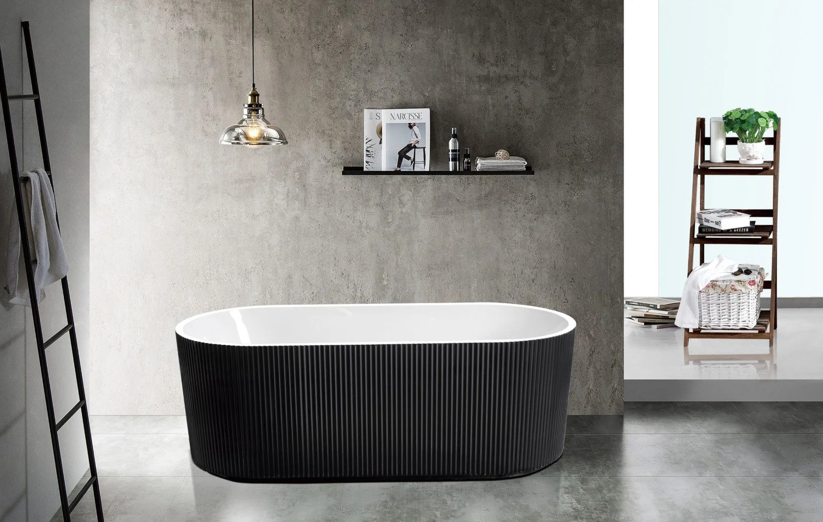 C-4269 Freestanding Bath, Black