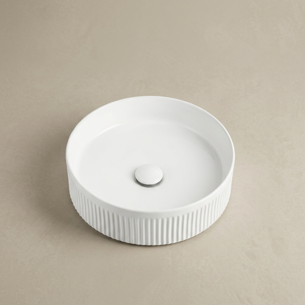 Riva Fluted Round Countertop Basin