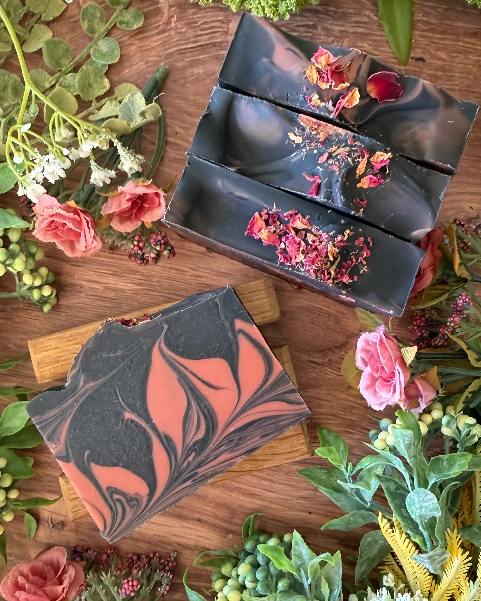 Luxury Goat's Milk Bar Soap - Black Rose and OAD with a hint of Lily of the Valley