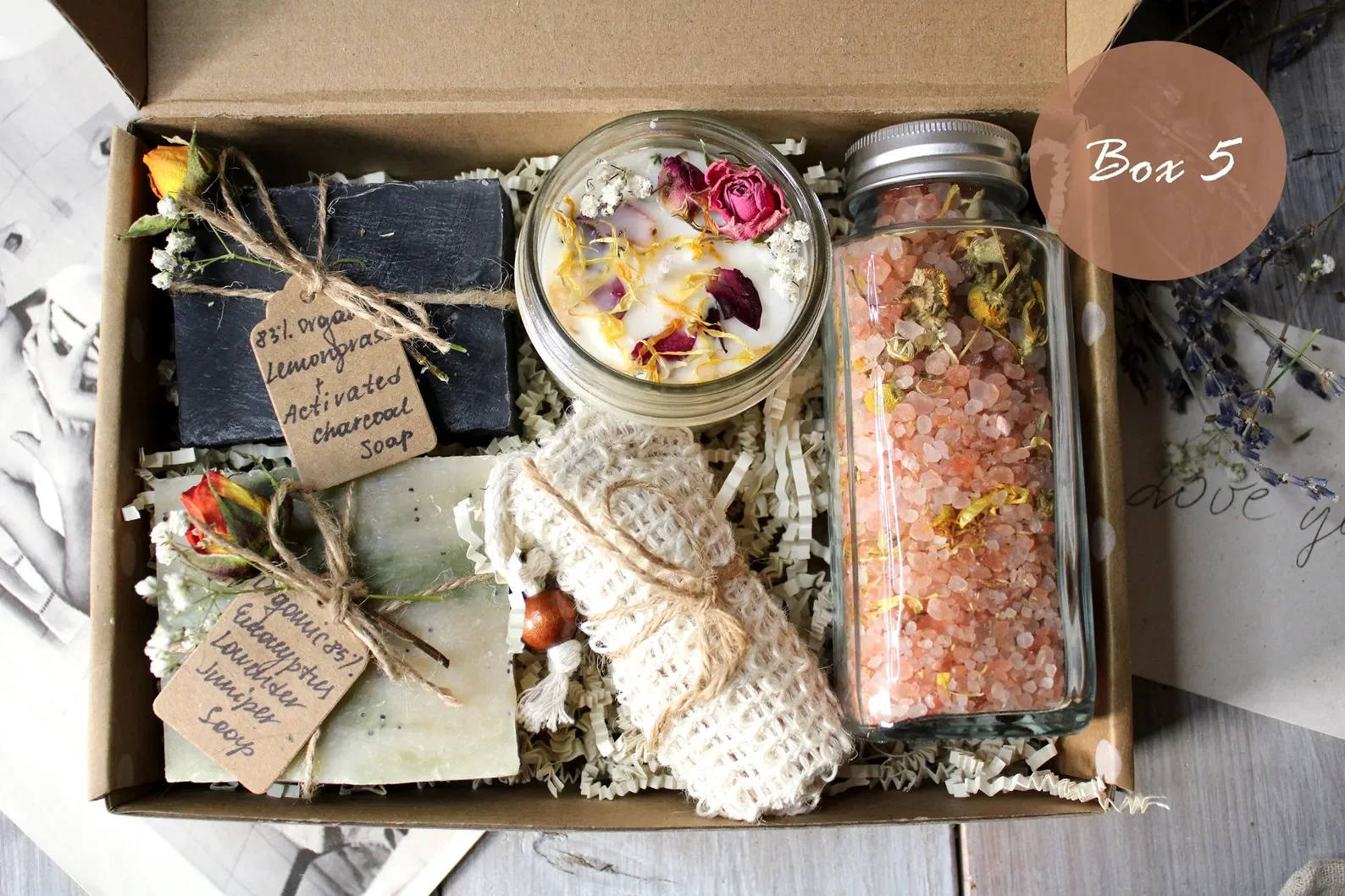 Custom Gift Box (build your own) - 5 items with a soap saver and soap dish