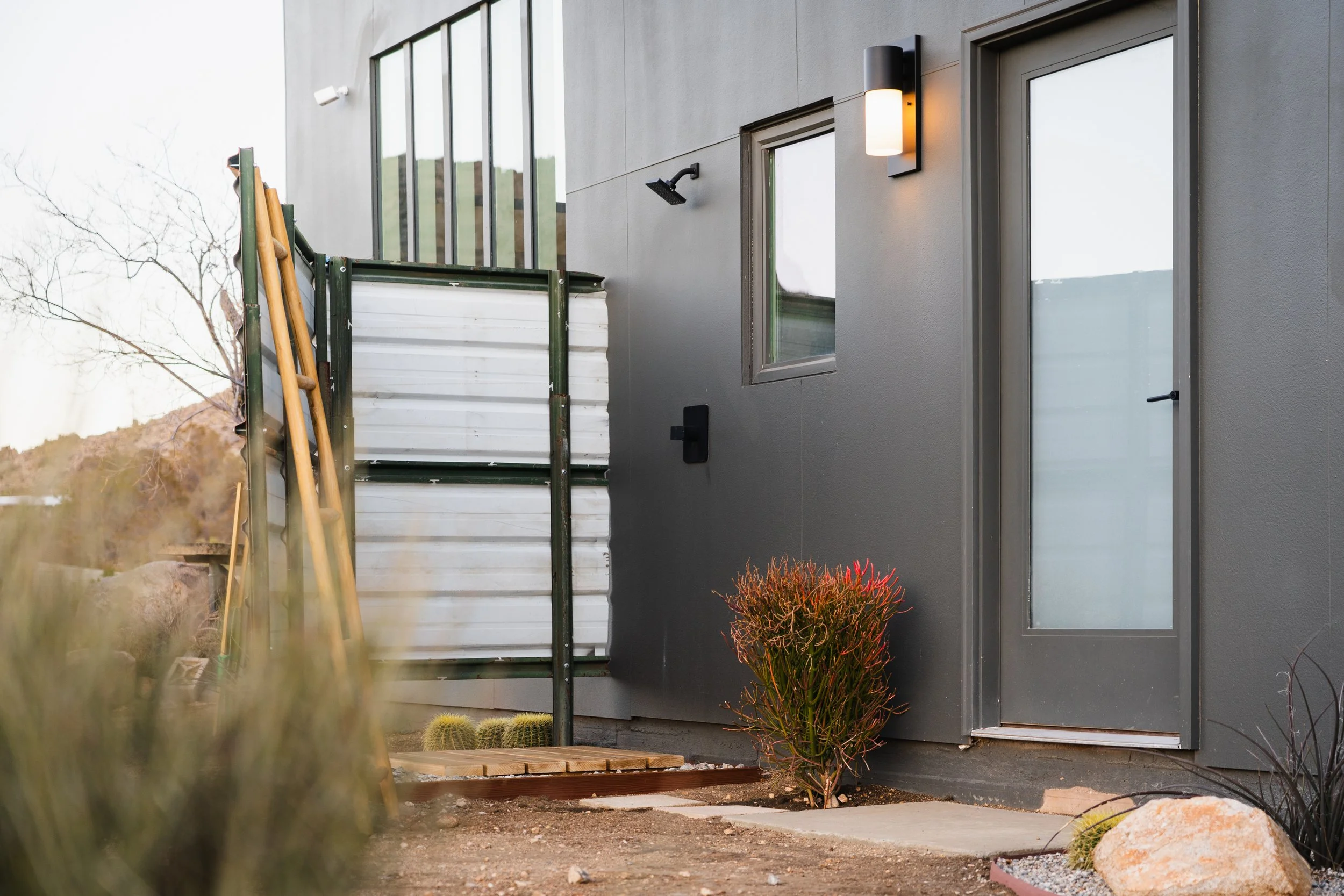 Outdoor shower is to die for.