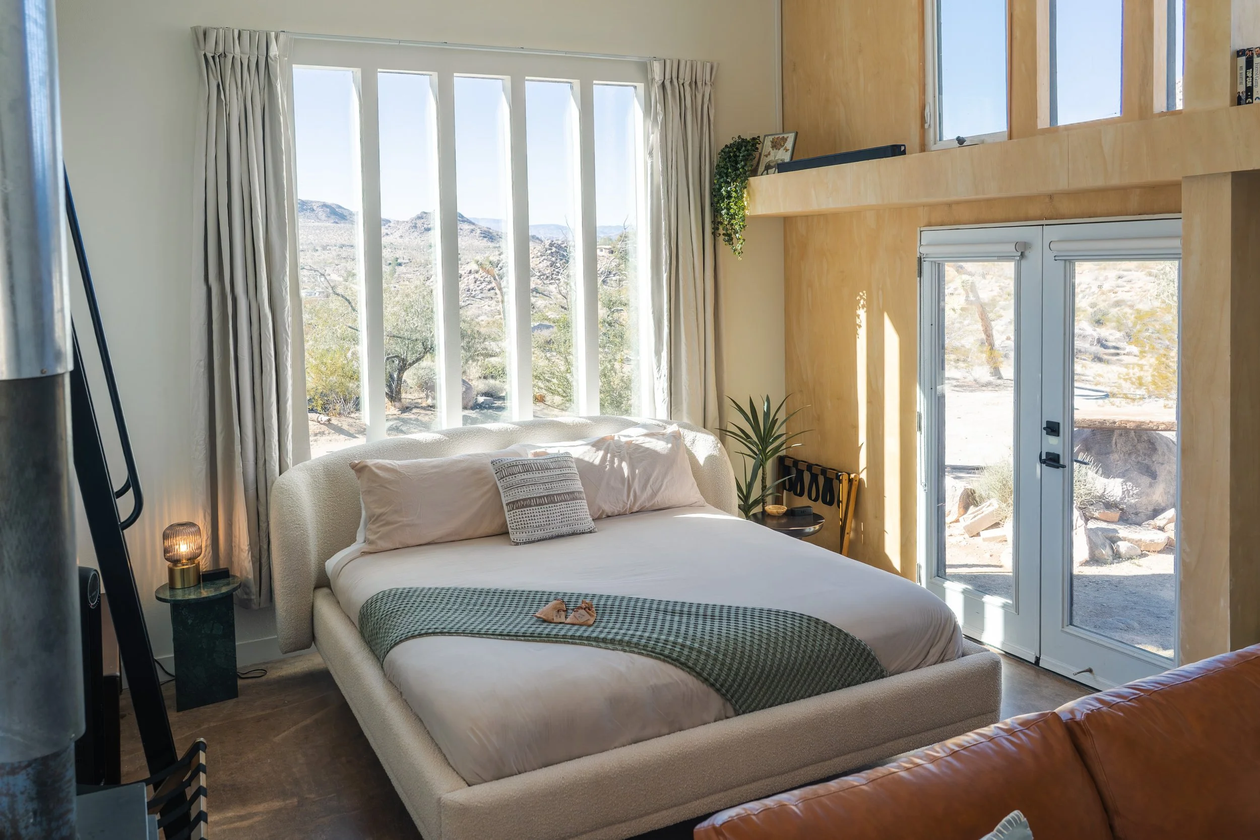 An ultra comfortable King-size Nolah mattress on the ground floor, next to your adjoined sleeping *loft* with Queen bed and a few surprises!