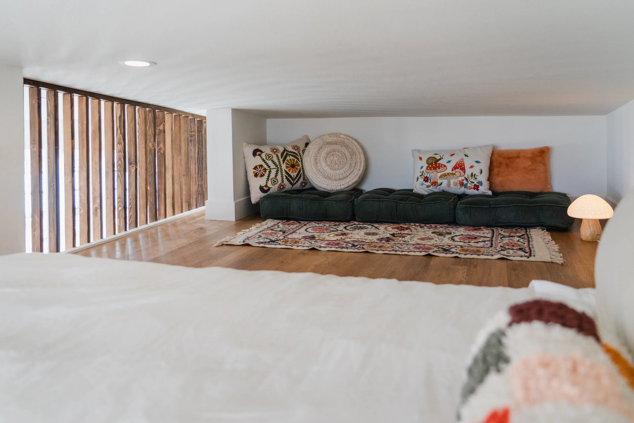 Secret cozy reading nook in the loft.