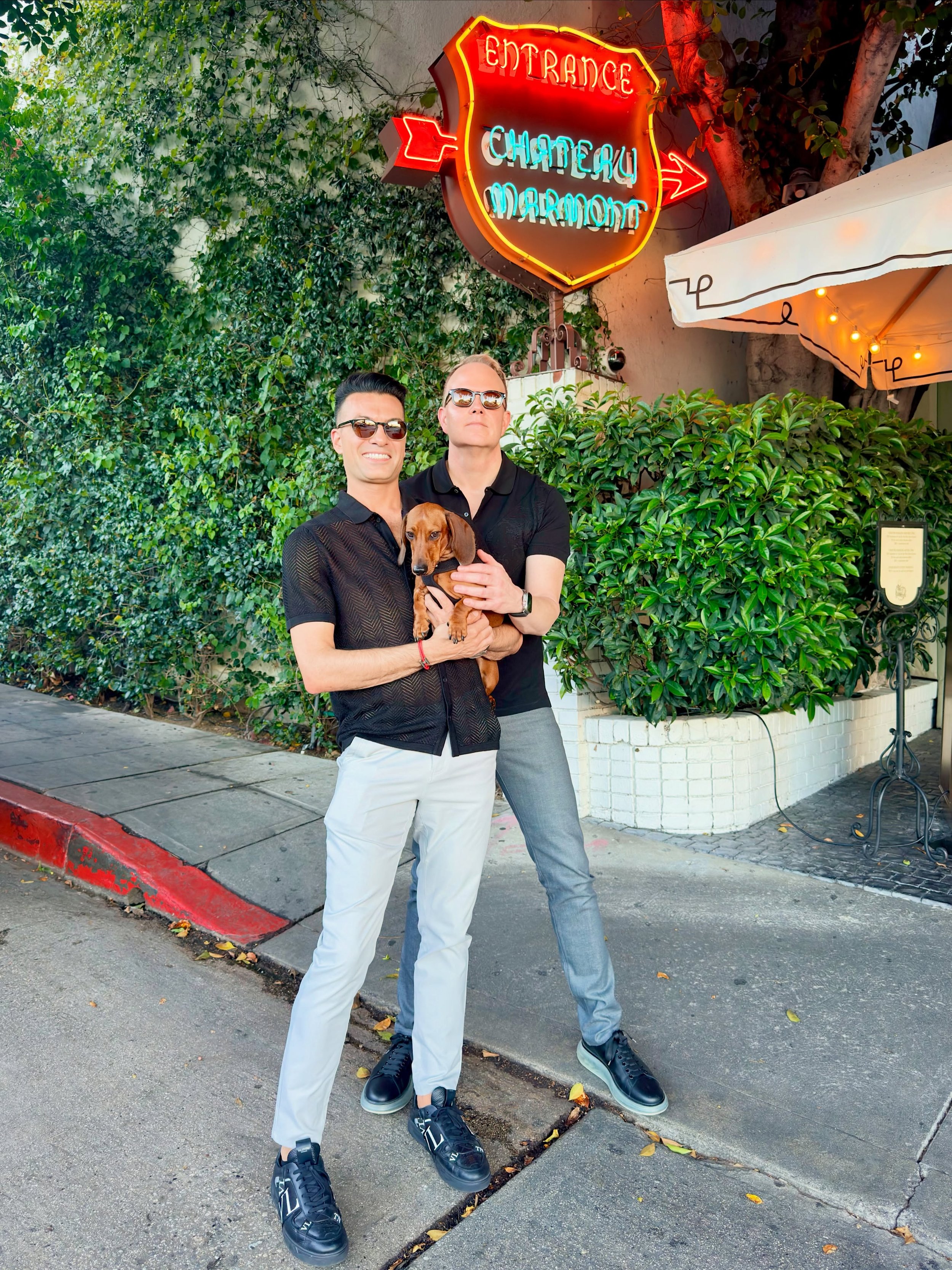 They told my dads I&rsquo;d been chasing tail all night. Allegedly. 👀🤣
Marlowe | 🌭 🐾 

#travelwithdogs 
#dachshund
#westhollywood
#doxie 
#weinerdog