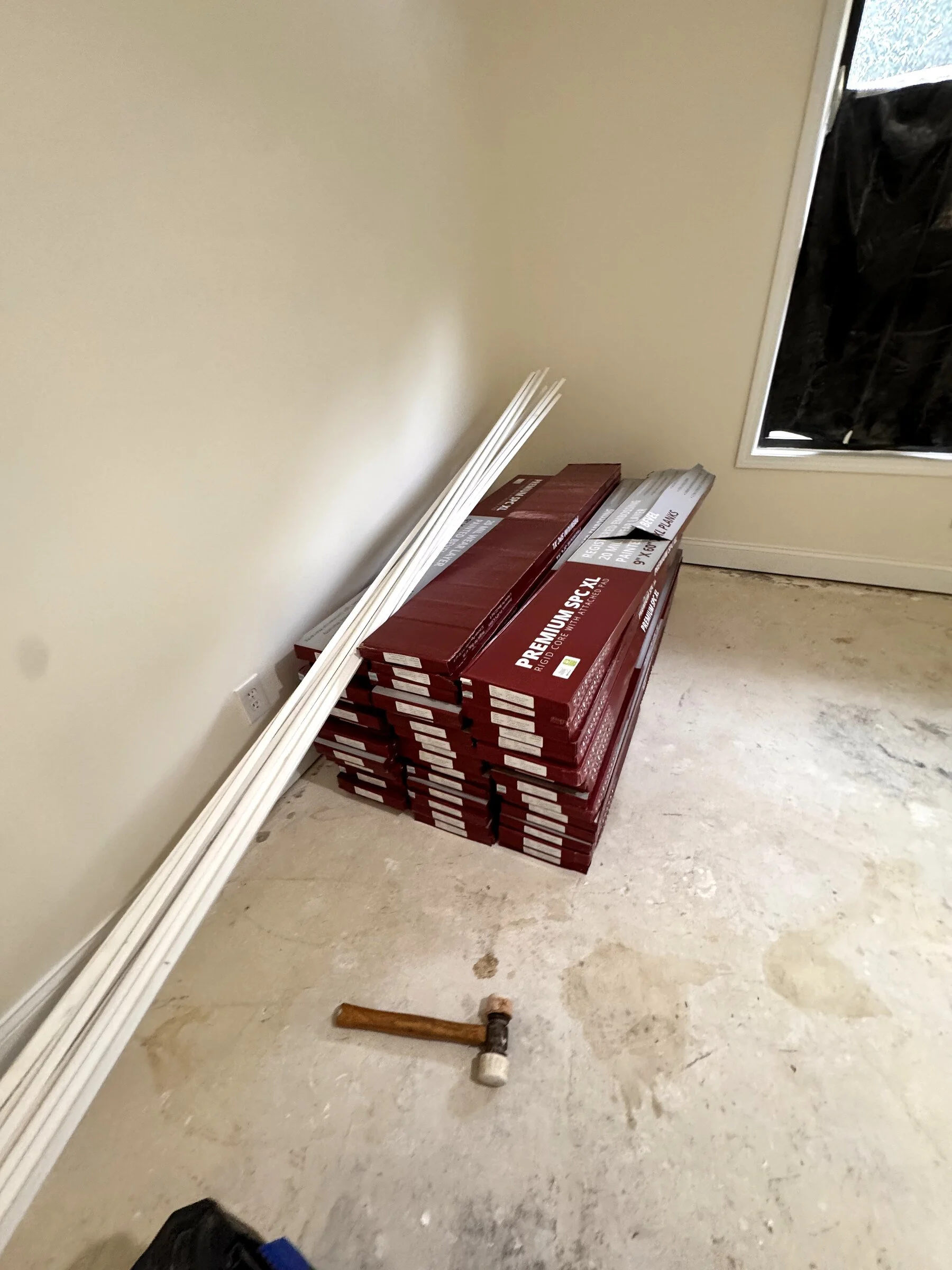 Prepared residential floor ready for professional installation