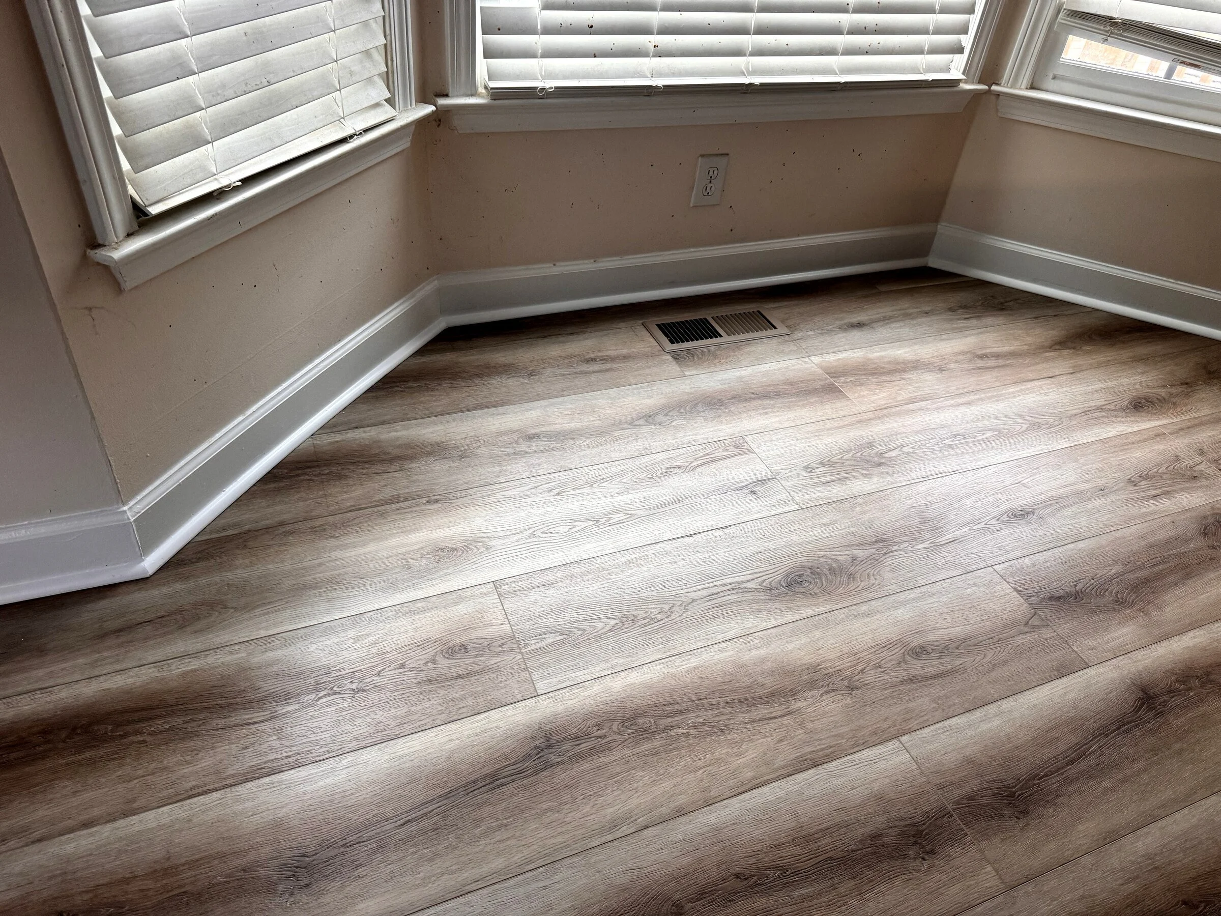 Completed residential flooring installation in an Atlanta-area home