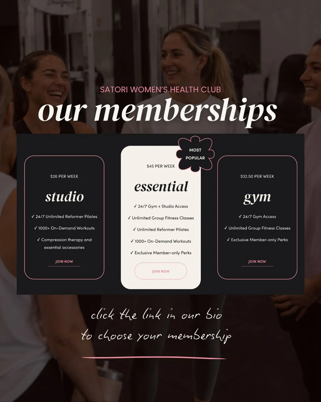 Welcome to SATORI 🩷✨

We are a women&rsquo;s only gym &amp; wellness hub based here on Unley Rd in Adelaide. 

Our new website is LIVE NOW 🎉 &amp; if you&rsquo;re interested in learning more about our memberships, a trial offer, or what else our cl
