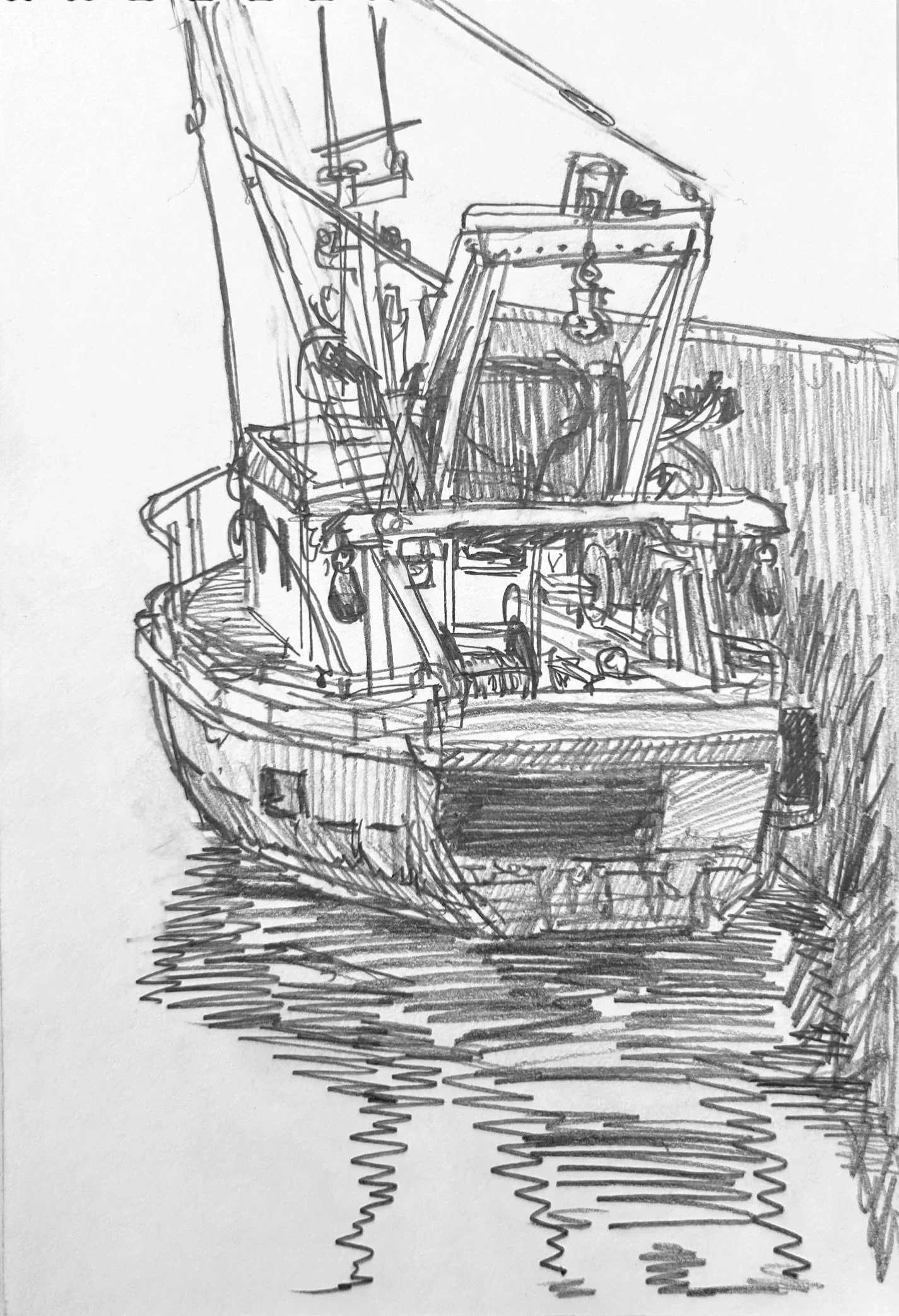  Docked Boat 
Graphite on Paper
 ? 
2025