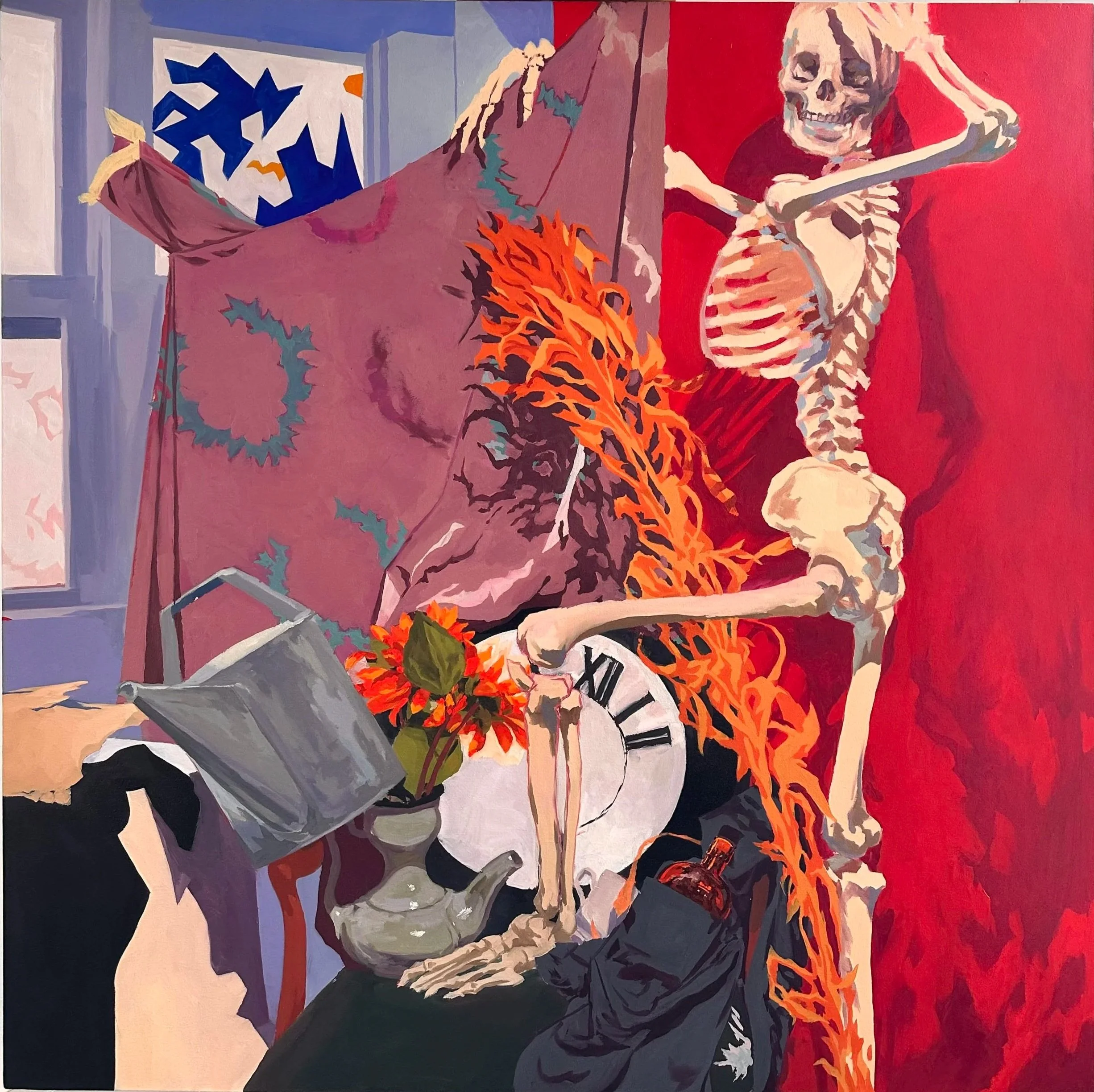  The Two Ravens Only Visible From The Farthest Corner of My Mind 
Oil on Canvas
48 x 48"
2025-2026