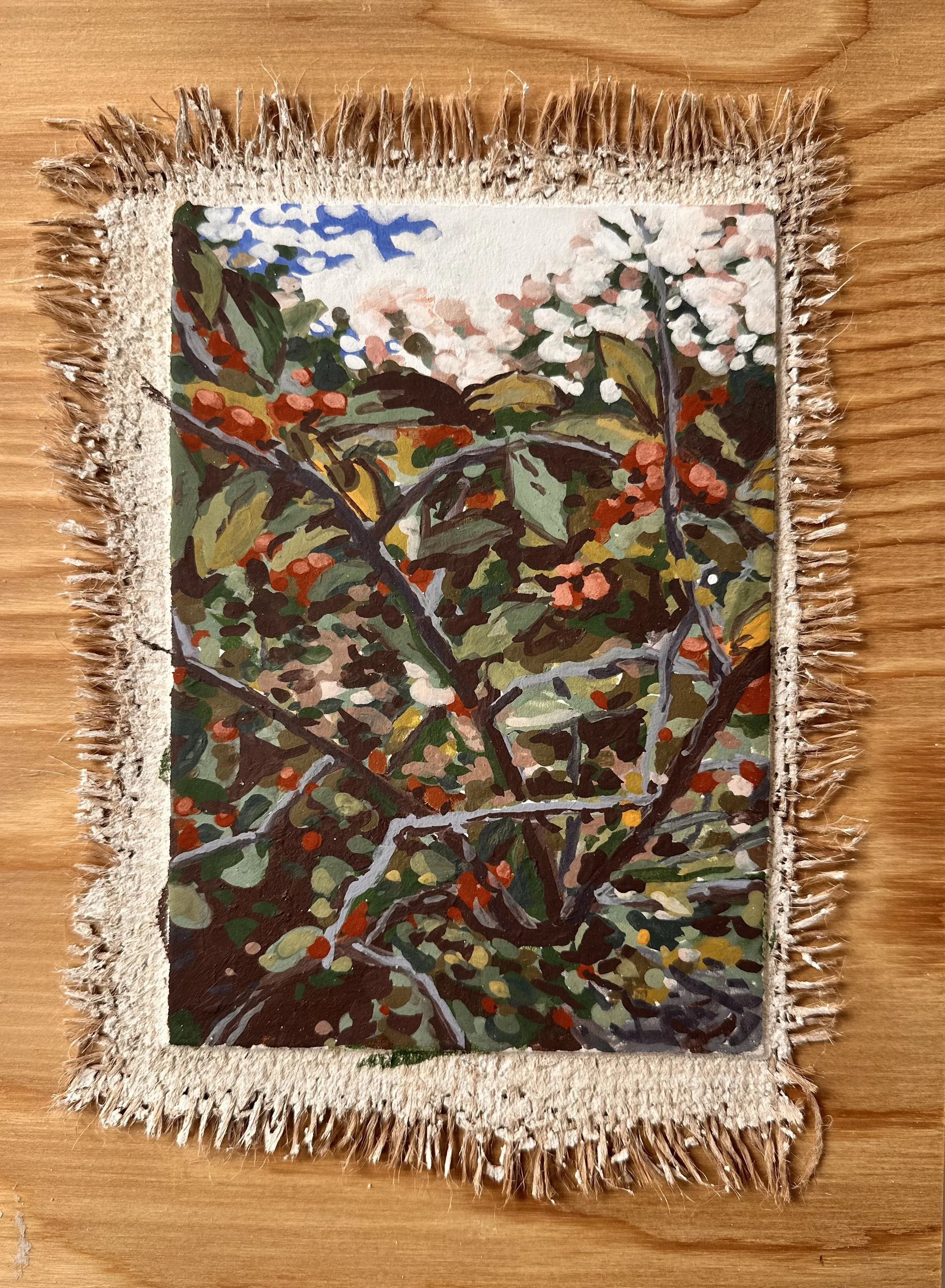  Anti-Cimmerian 
Fresco on Burlap
5.5 x 7"
2025
